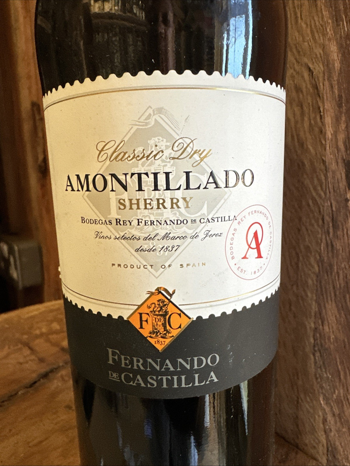 Amontillado dry Sherry Fernando de Castilla