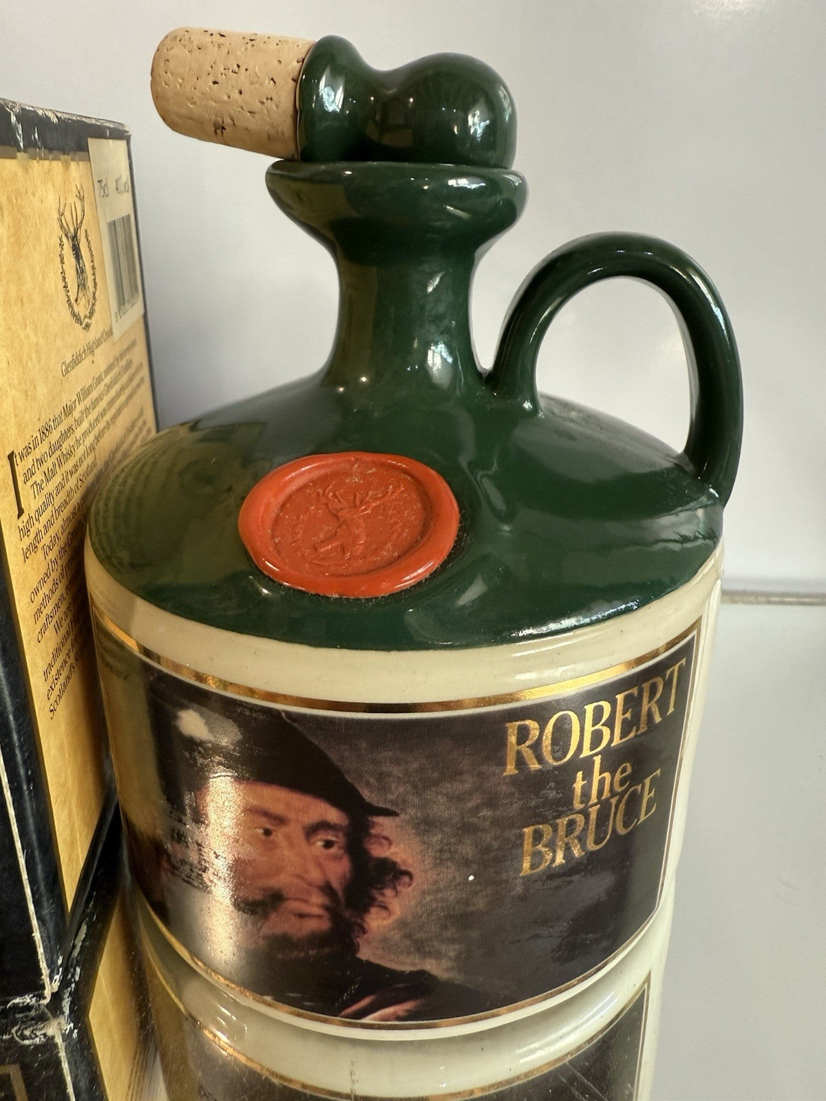 Glenfiddich Single Malt Scotch Whisky Robert The Bruce Decanter 1980s Boxed