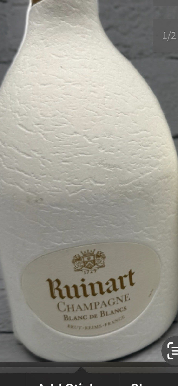 2011 Ruinart Blanc De Blanc Second Skin Brut Champagne