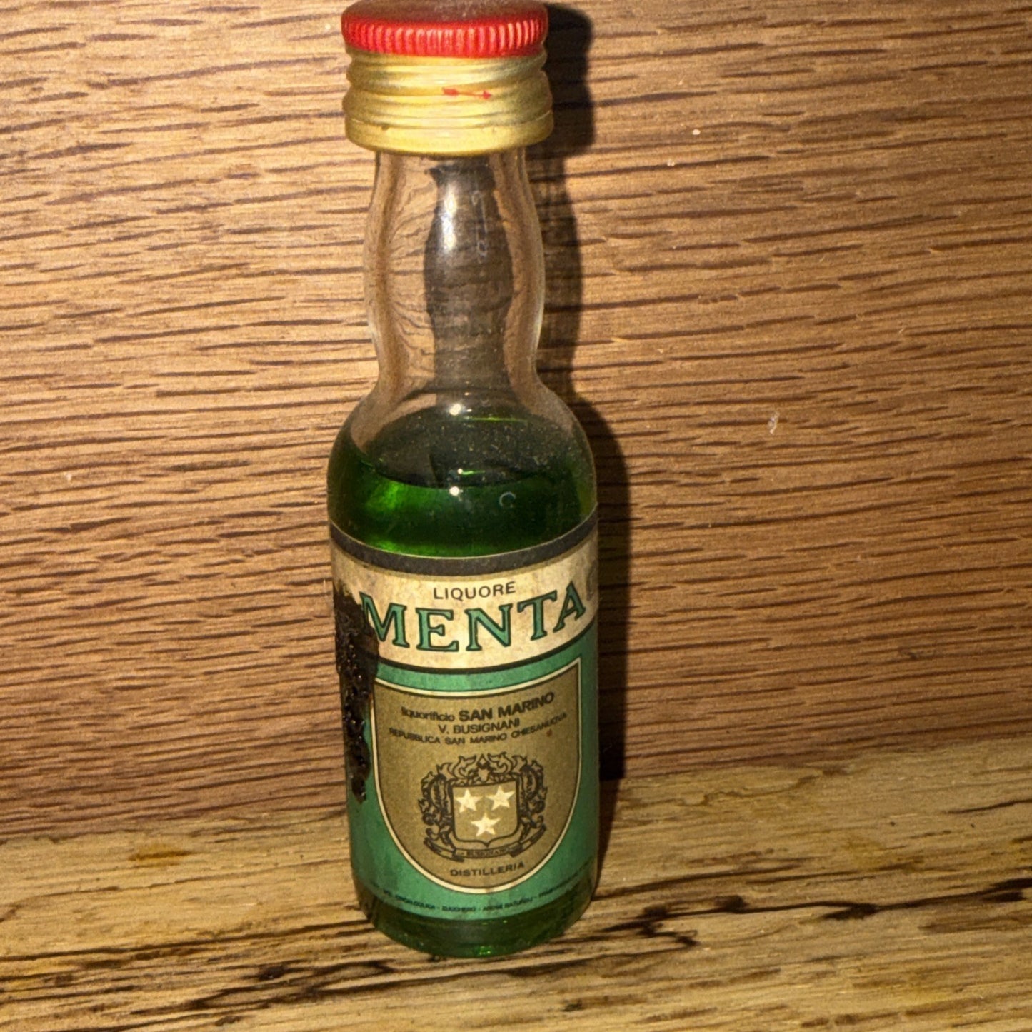 1970s Menta Liqueur Miniature Vintage Full