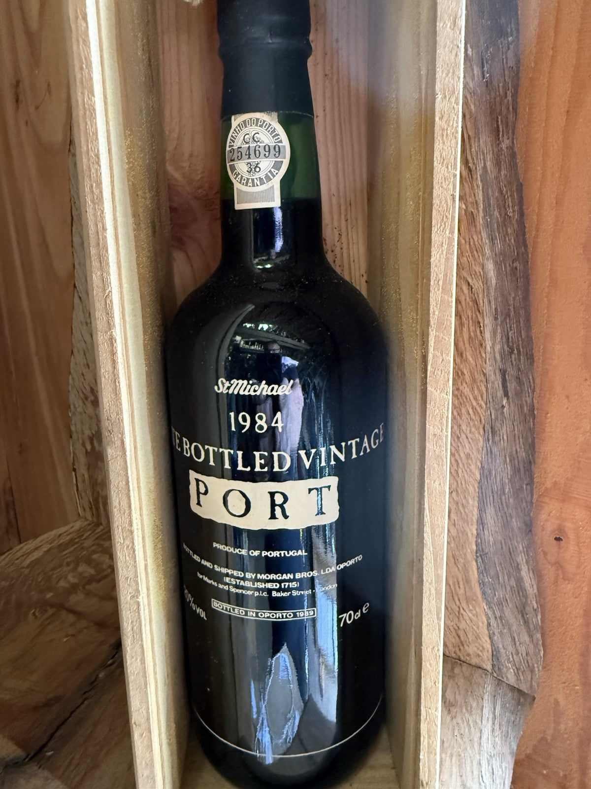 St Michael 1984 Late Bottled Vintage Port Wooden Boxed