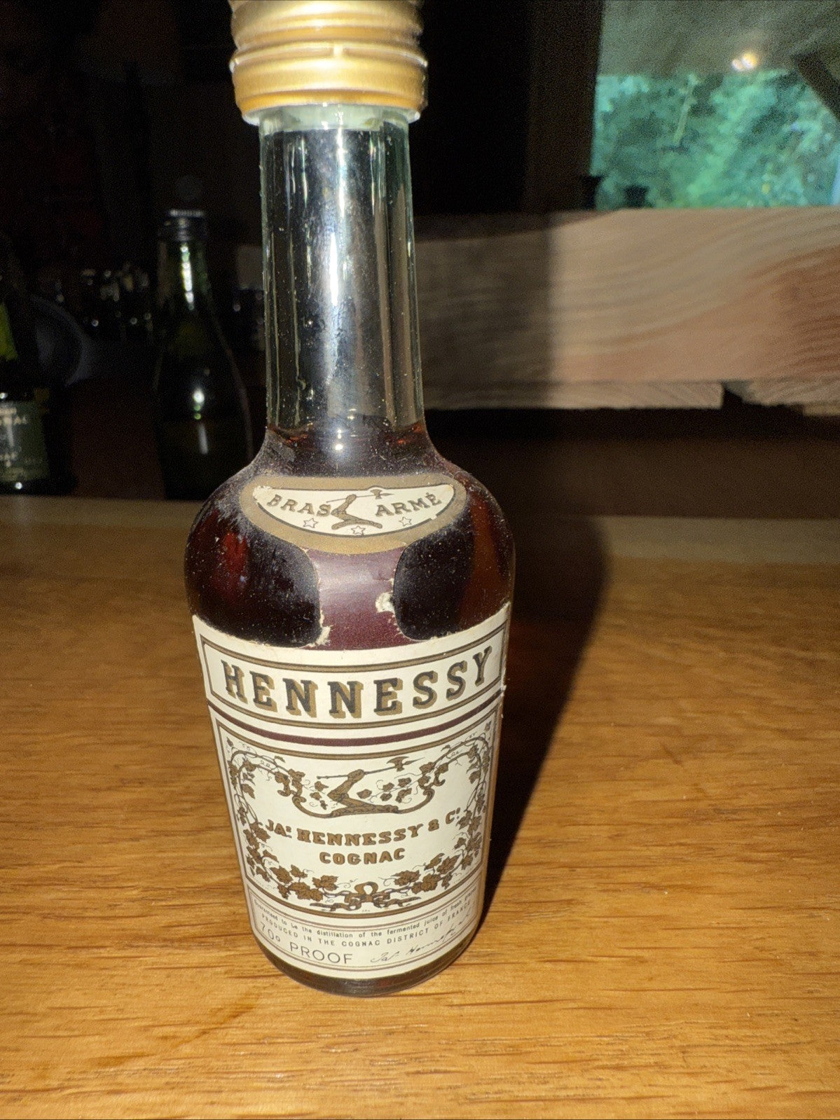 Hennessy 1970s 70% proof Miniature Full