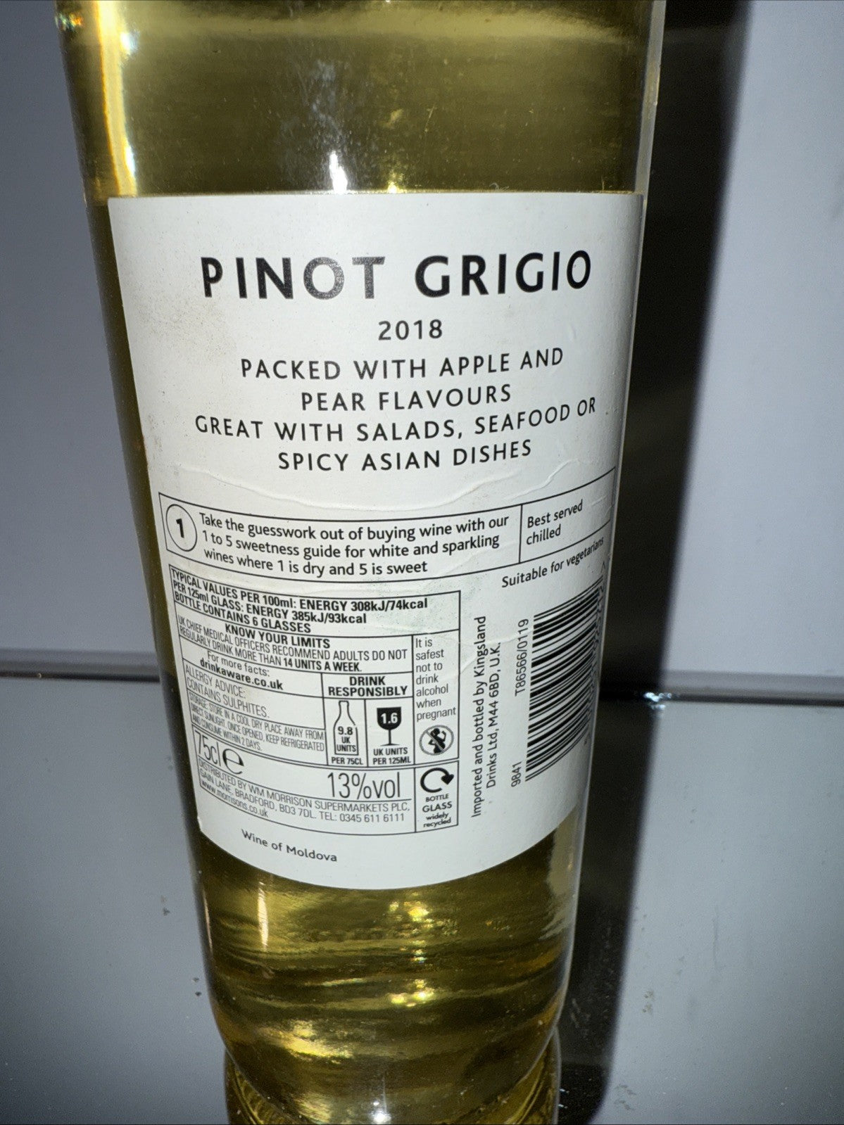 Morrisons pinot Grigio 2019 White Moldova