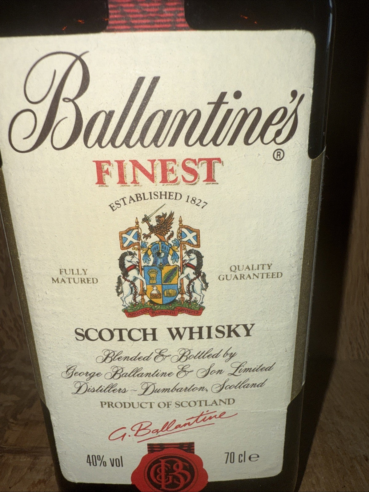 Ballentines Finest whisky