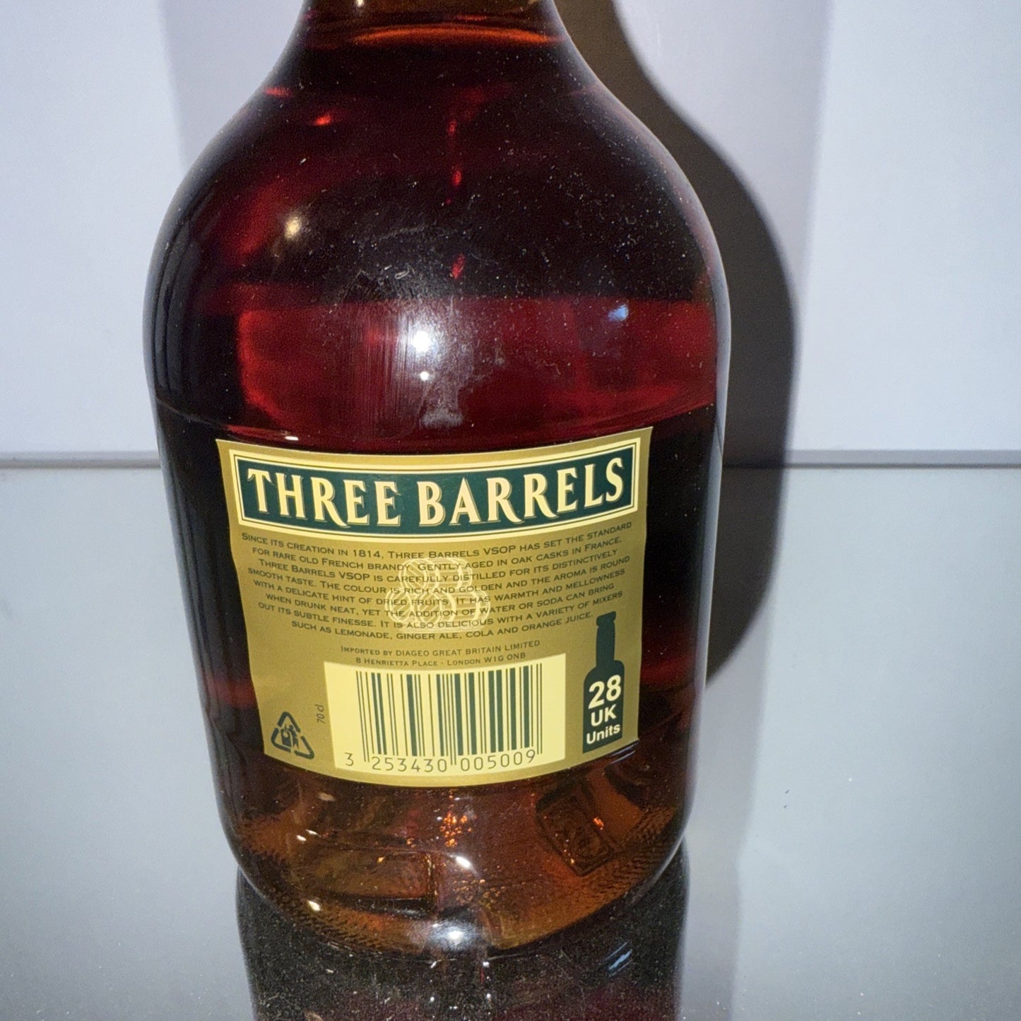 Three Barrels VSOP Cognac Estimated Bottled Early 2000s