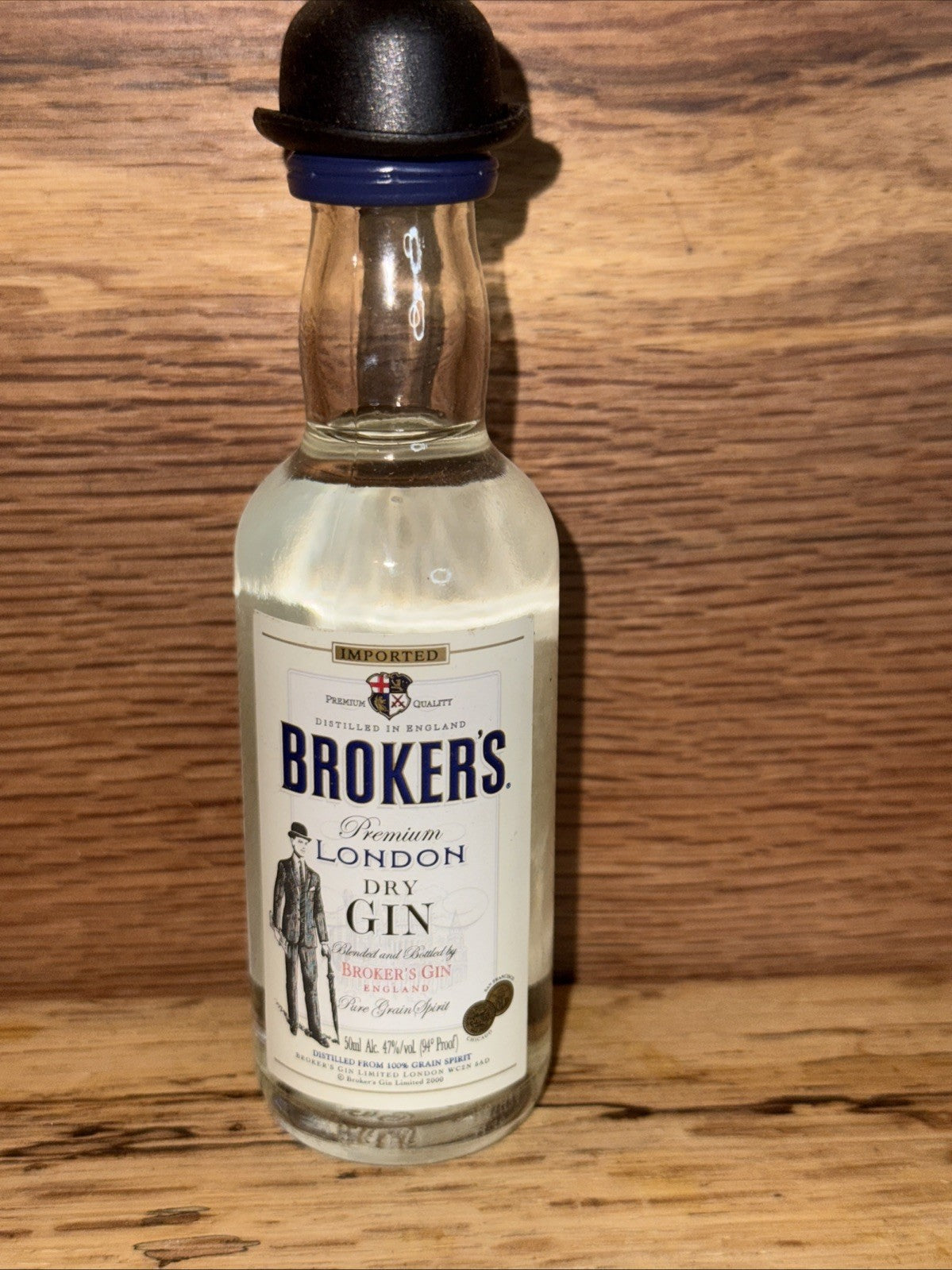 1970s Brokers Gin Miniature Vintage Full