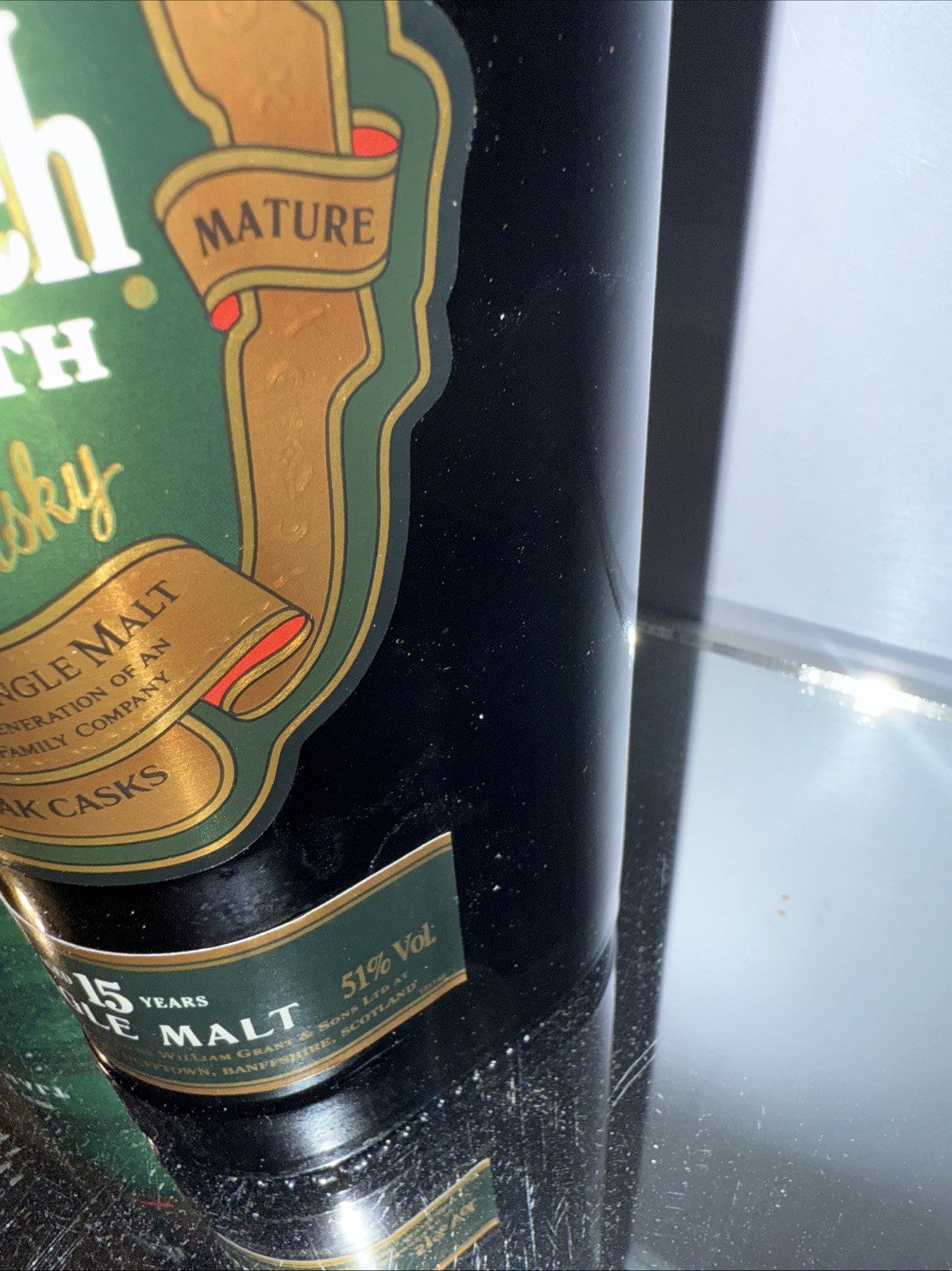 Glenfiddich 15 Year Old Cask Strength Scotch Whisky Bottled 1990s 51%abv 1L