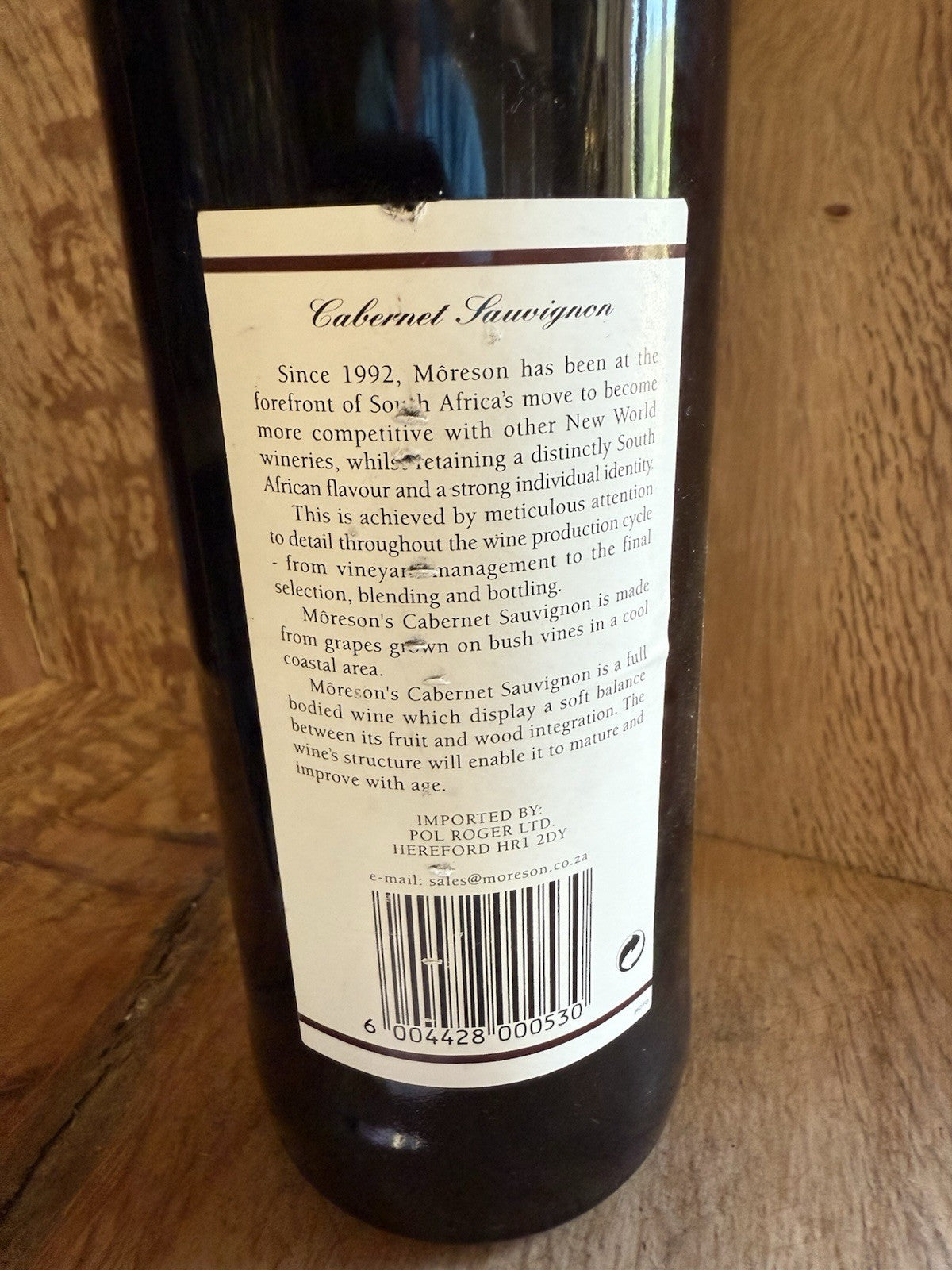 Moreson Cabernet Sauvignon 1997 South African