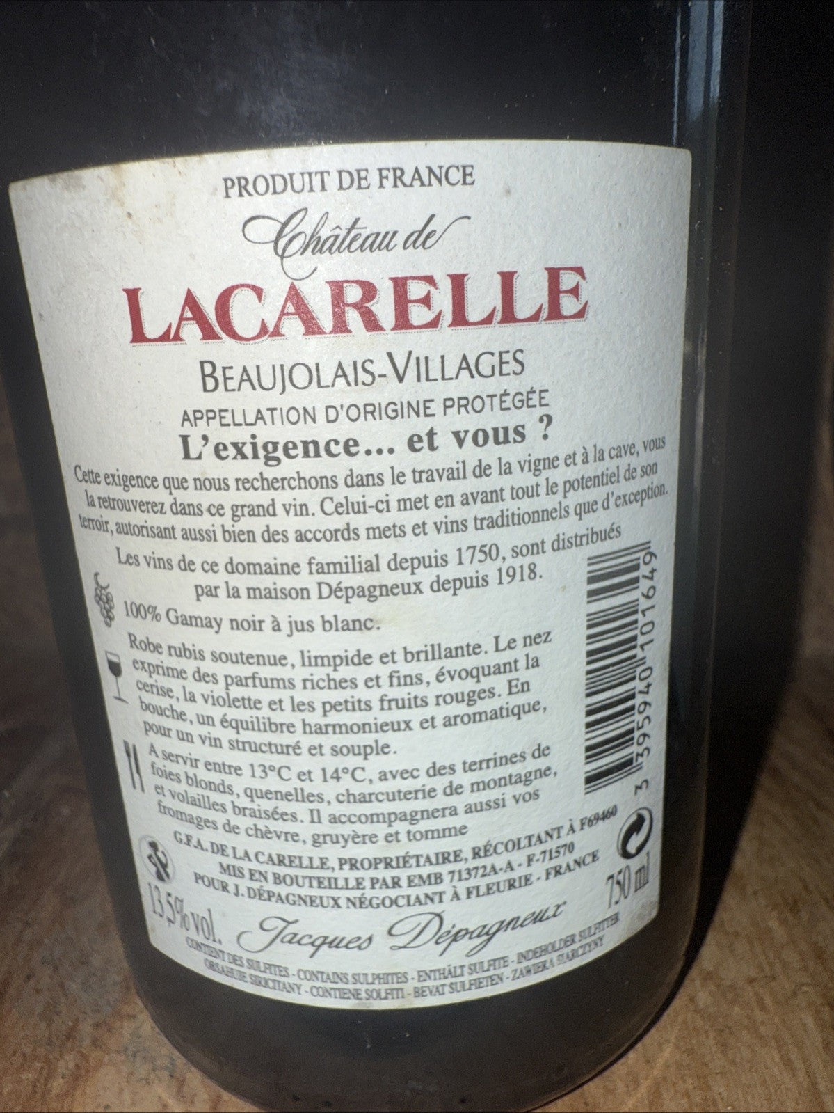 Chateau De Lacarelle Beaujolais Villages 2018