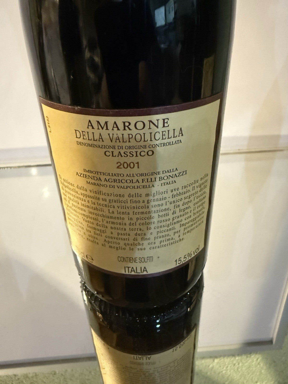 2001 Il Cantiniere d’Italia della Valpolicella Classico DOCG