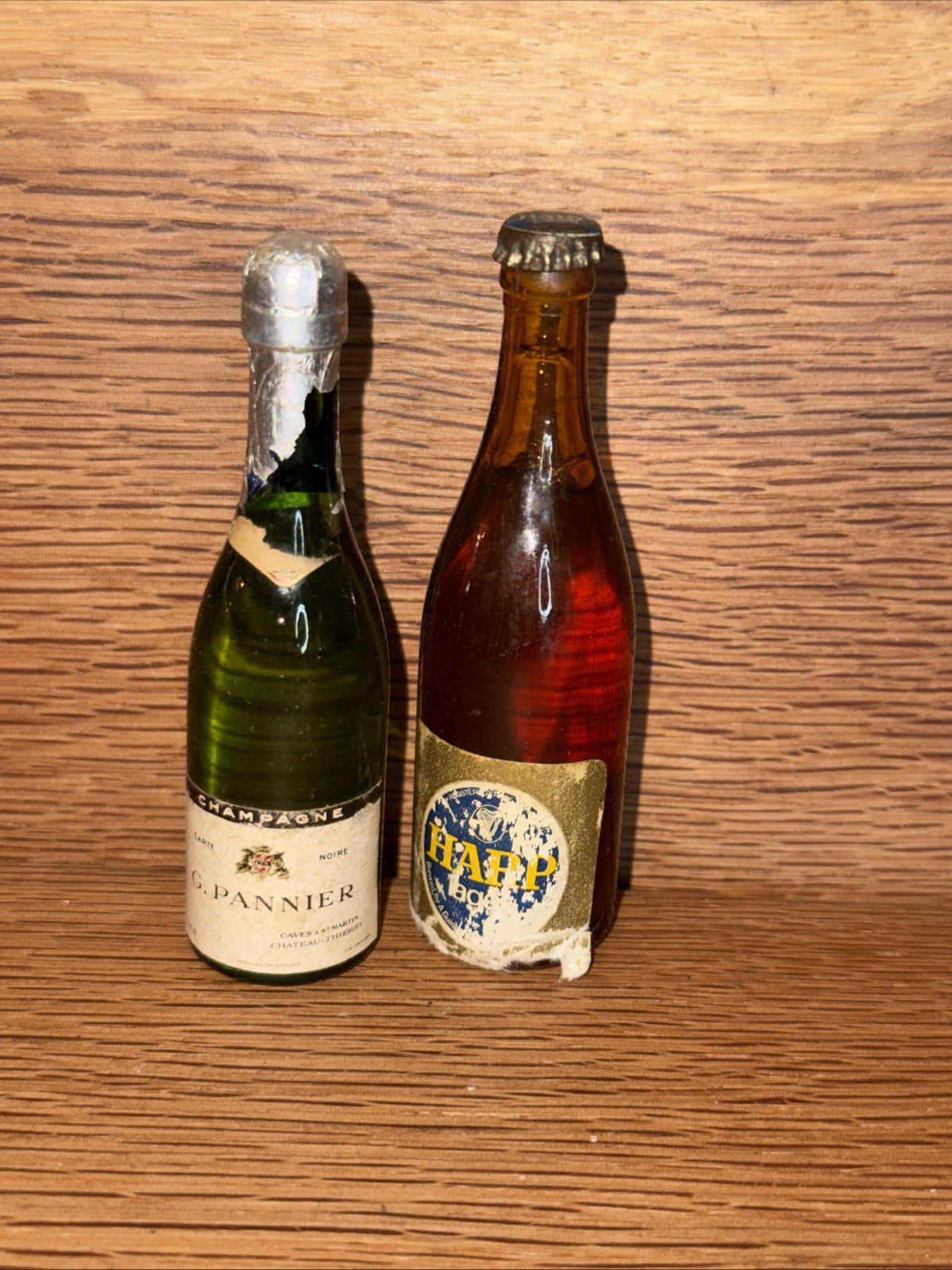 2 Mini Miniatures Champagne And Beer!!