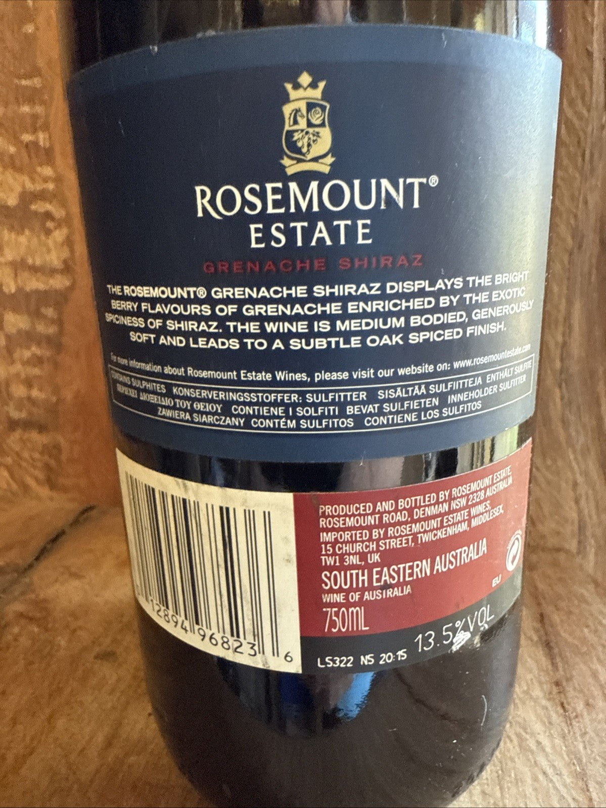 Rosemount Estate Grenache Shiraz aged 10+