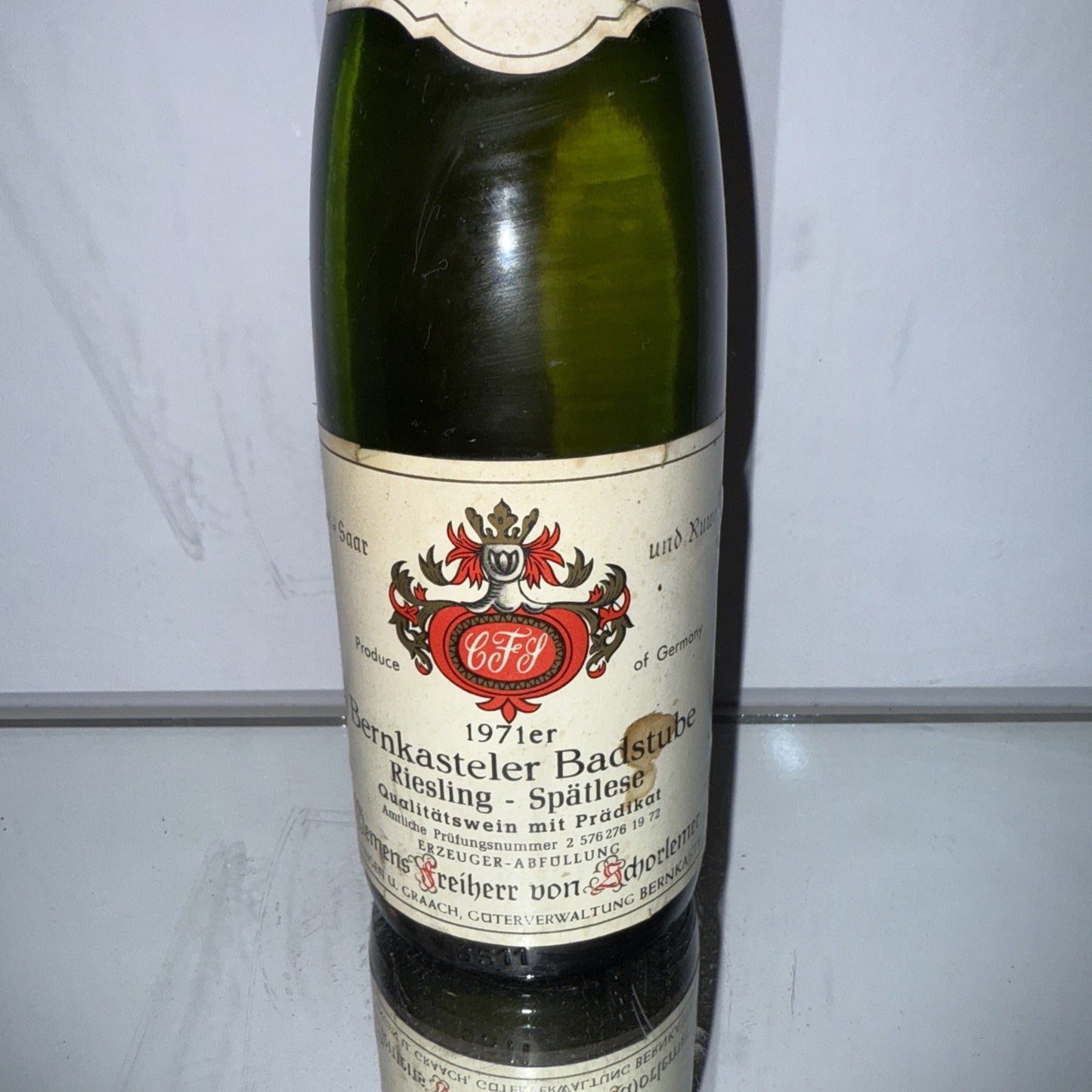 1971 Clemens Freiherr von Schorlemer Bernkasteler Badstube Riesling White