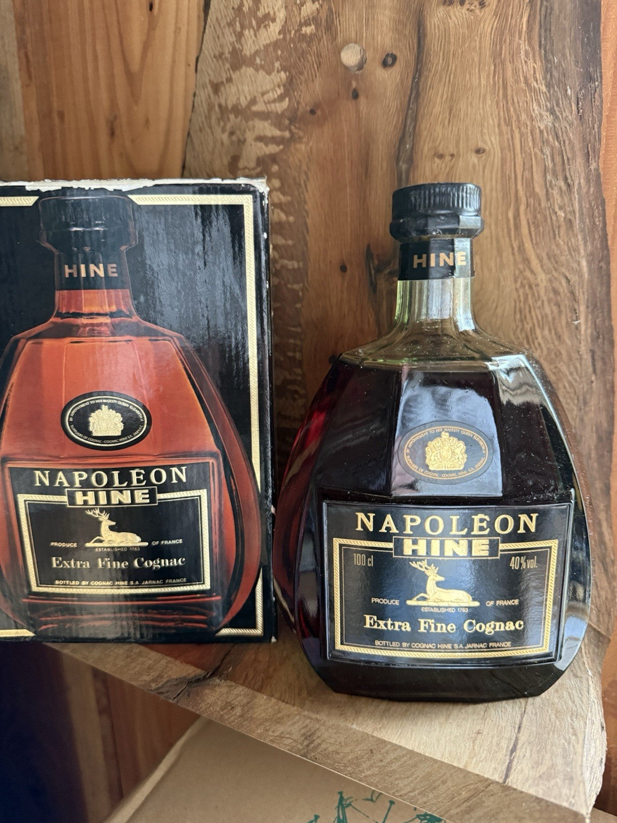 Hine Extra Fine Napoleon Cognac 1l Bottled 1980s