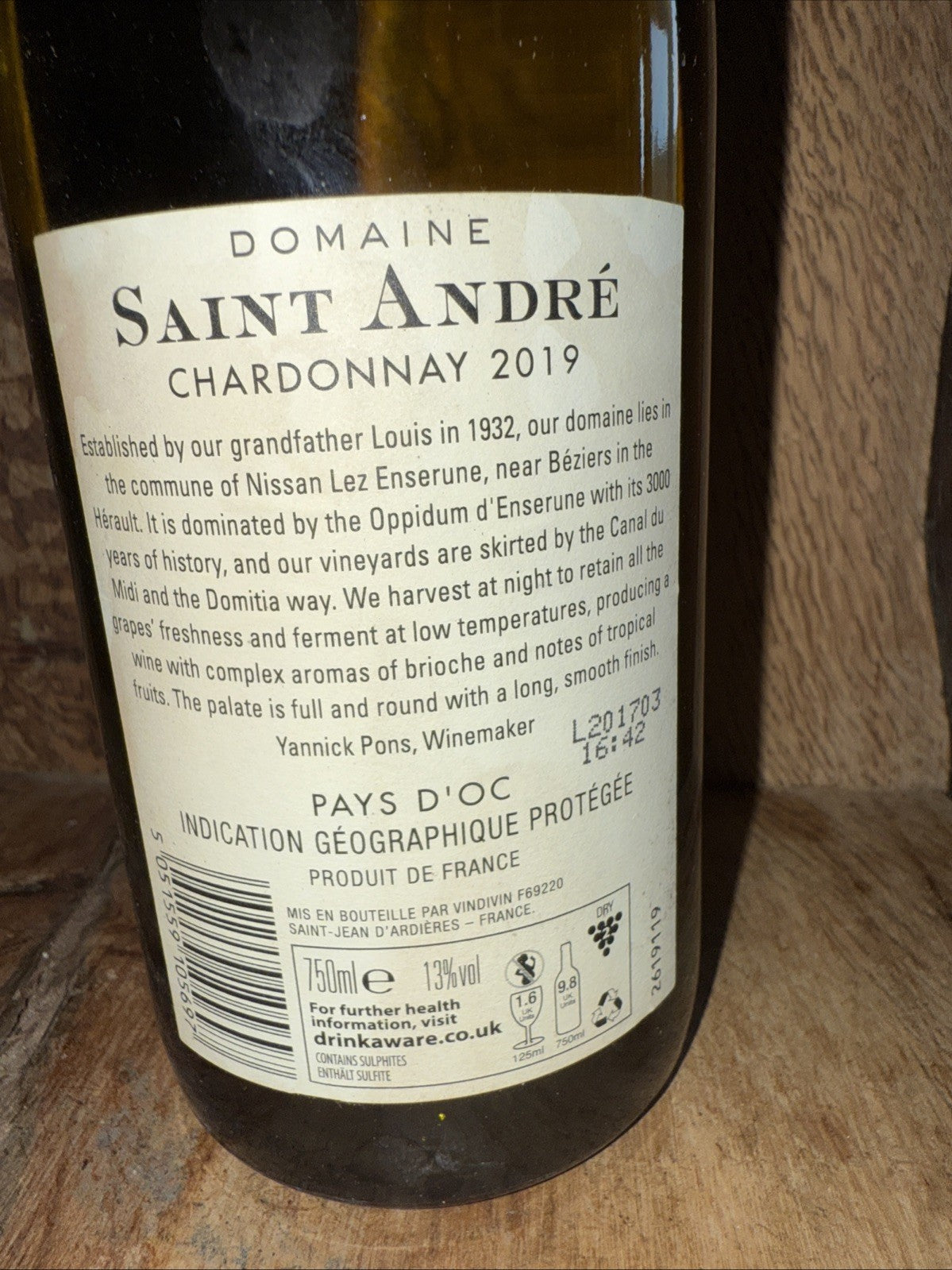 Domaine Saint Andre Chardonnay 2019
