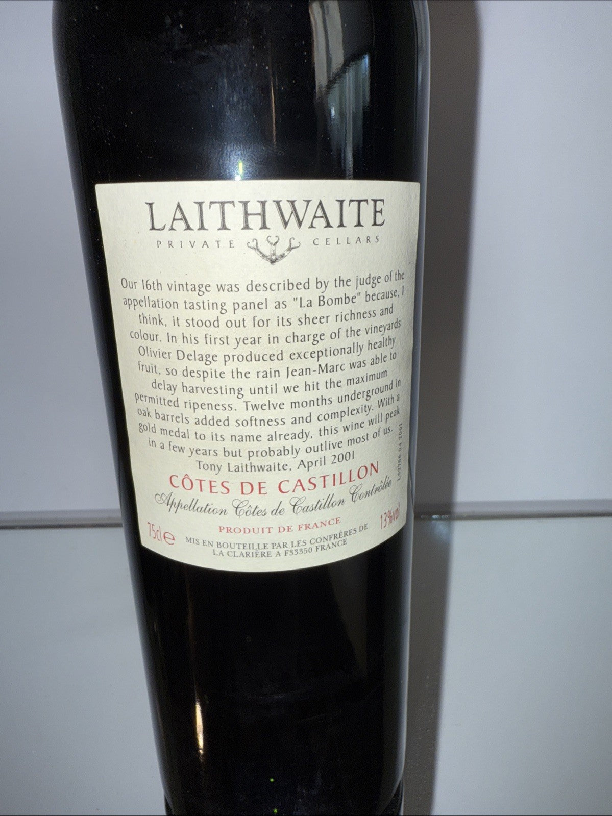 Chateau La Clariere 1999 Cotes De Castillon