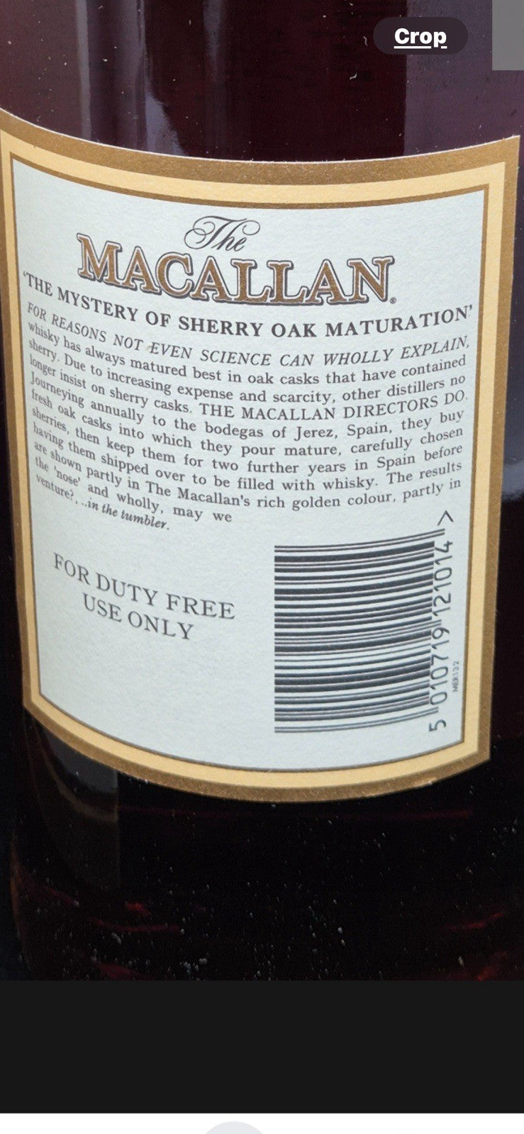 The Macallan 12 year Single Highland Malt 700ml (estimate 1990)