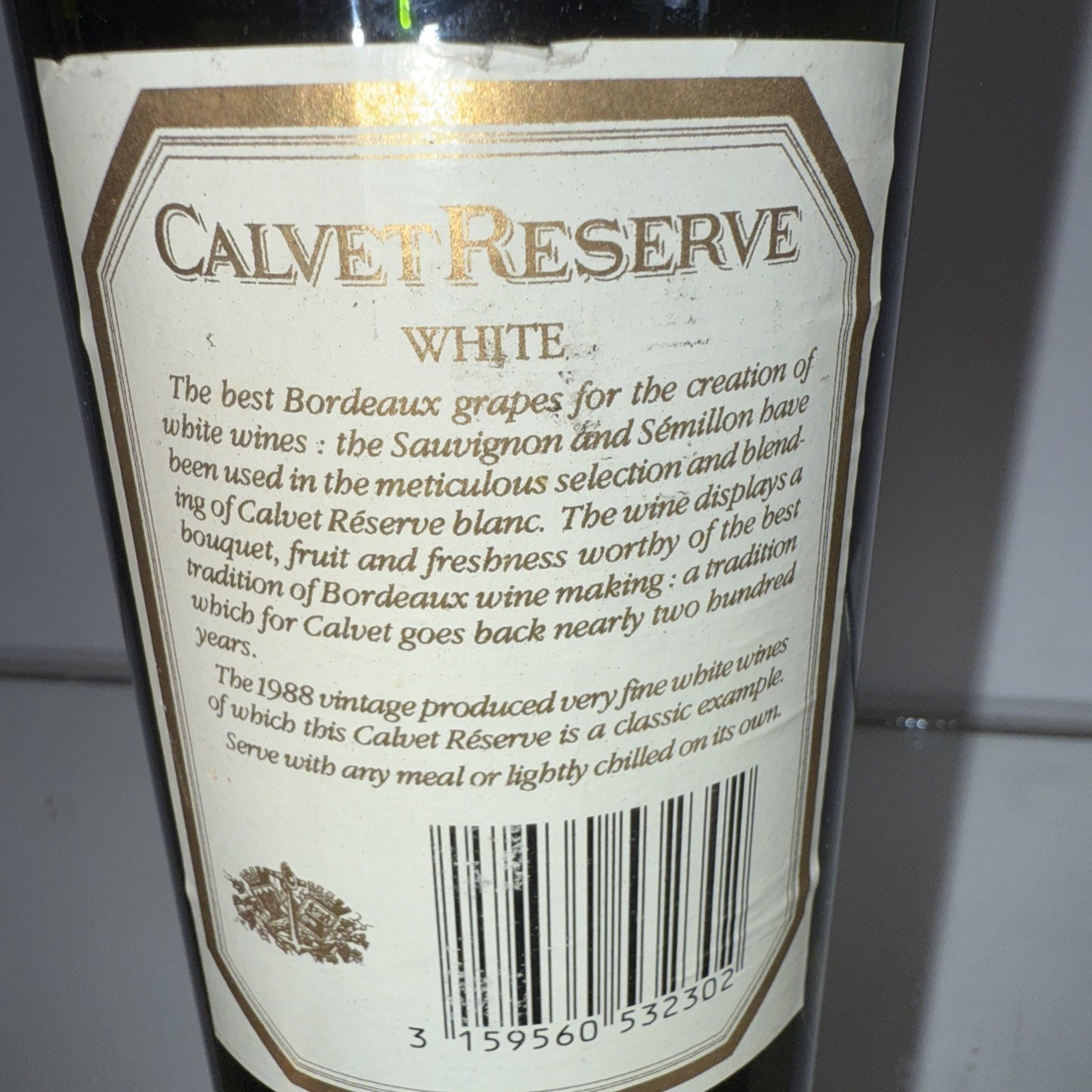 Calvet Reserve Bordeaux Blanc 1988