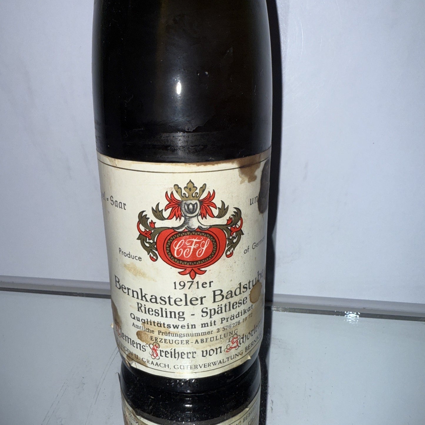 1971 Clemens Freiherr von Schorlemer Bernkasteler Badstube Riesling Spätlese