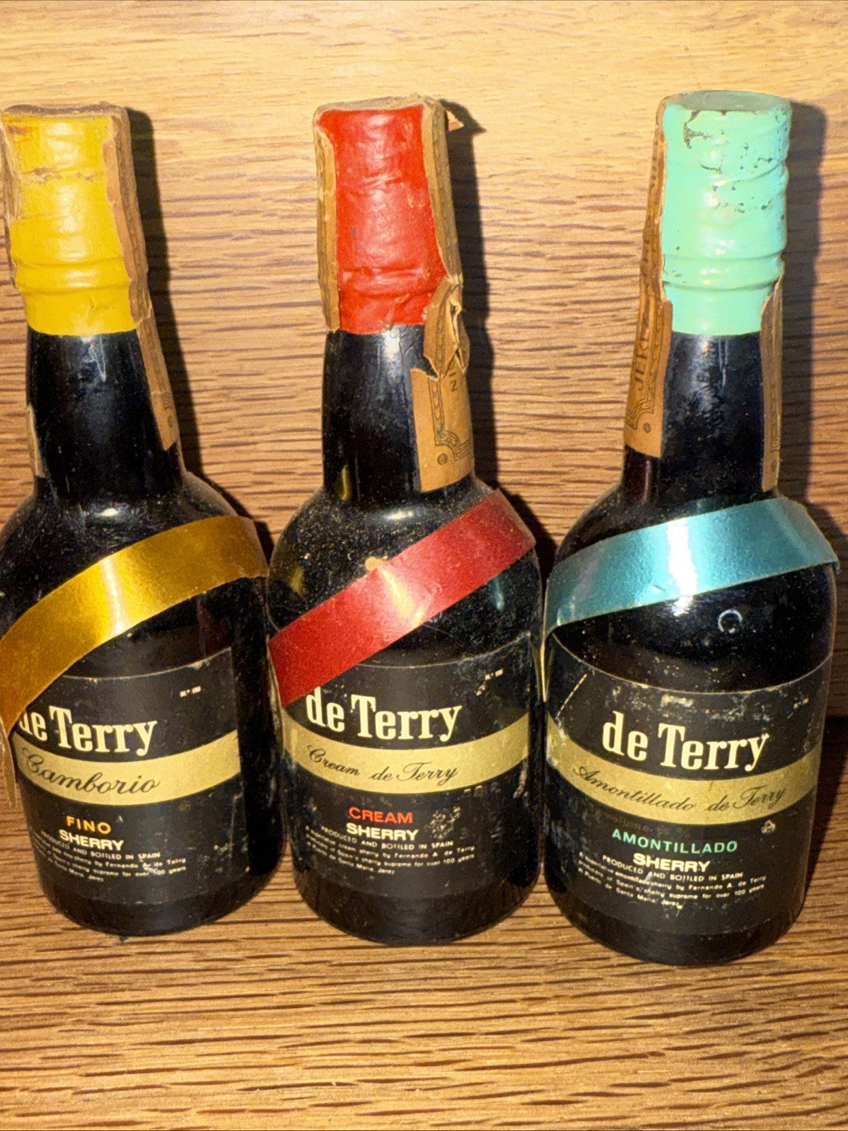 Trio Of De Terry Sherry Miniatures