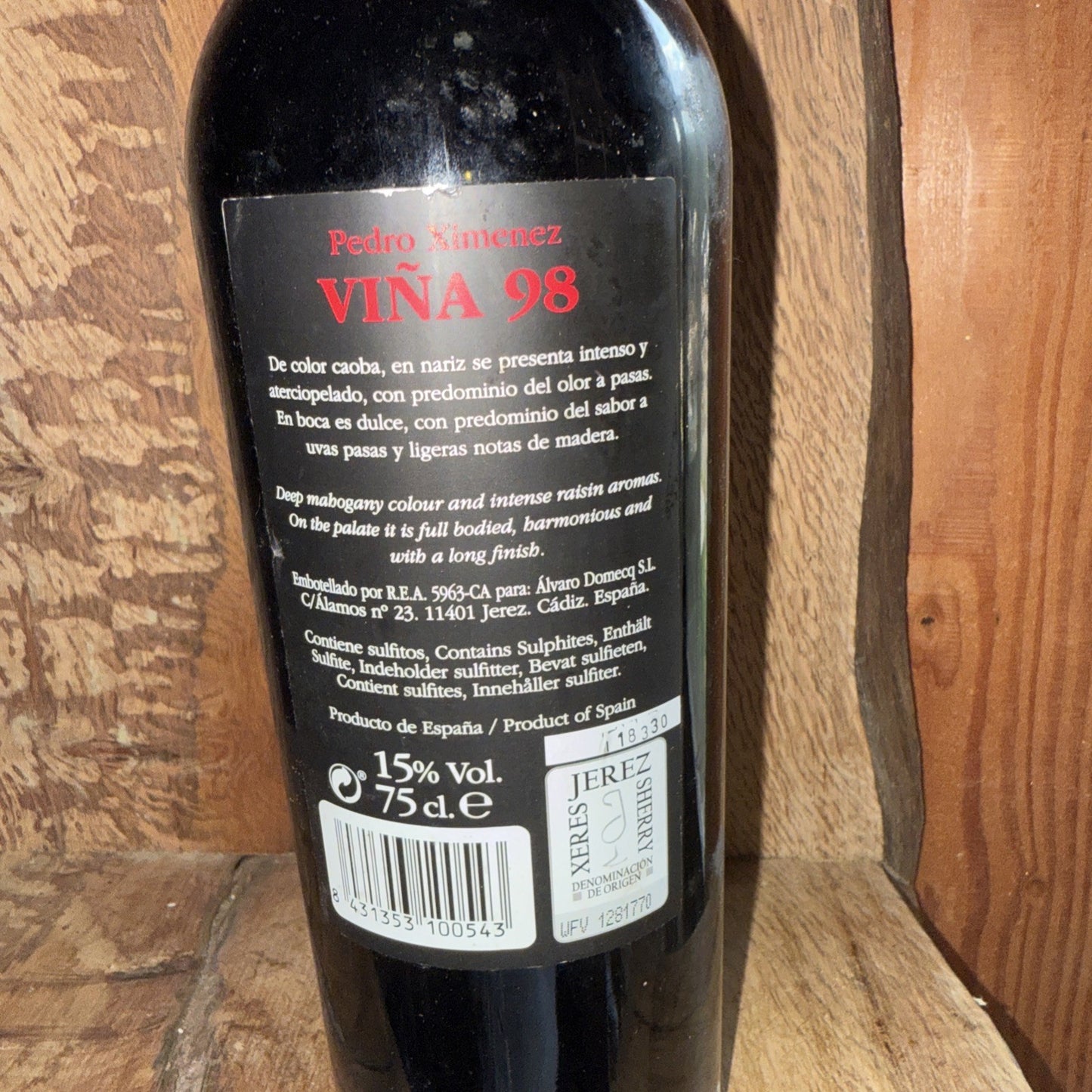 Pedro Ximenez Vina 98 Sweet Sherry