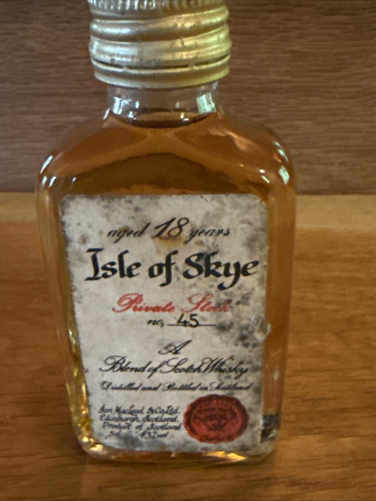 Isle Of Skye 18 Year Old whisky Miniature full 1990s