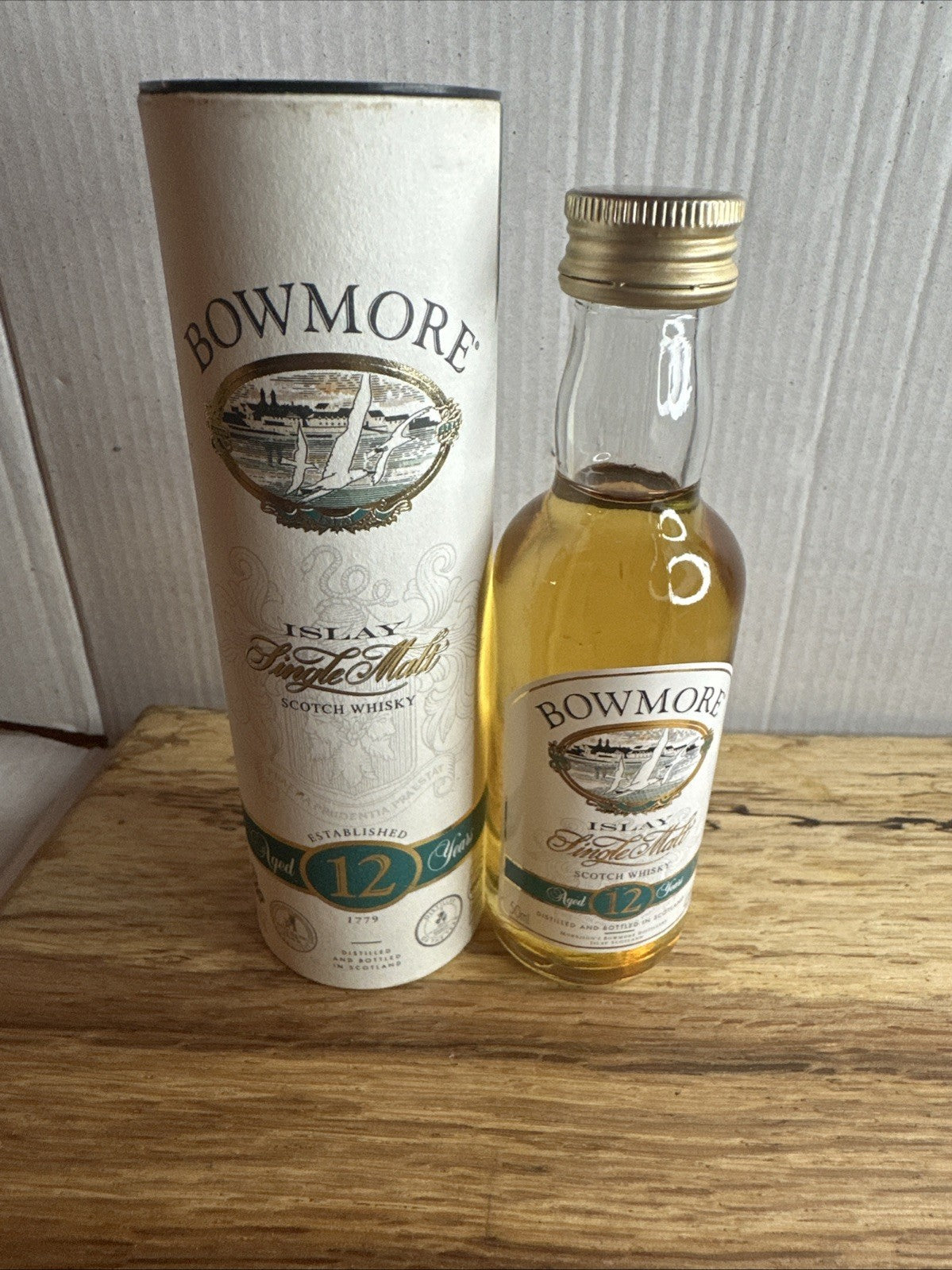 Bowmore 12 Year Old Islay Single Malt Scotch Whisky Miniature Full