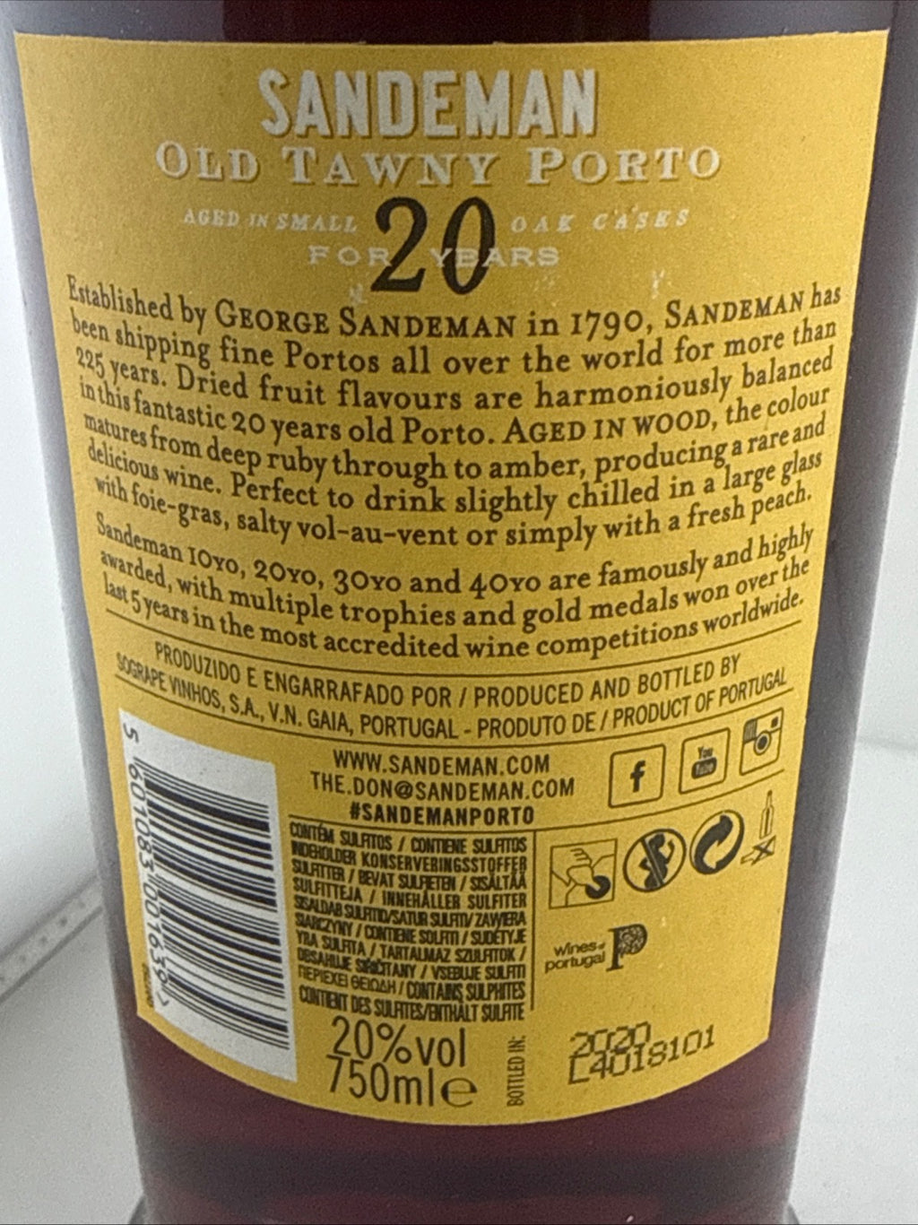 Sandeman 20 Year Old Tawny Port 75cl Portugal