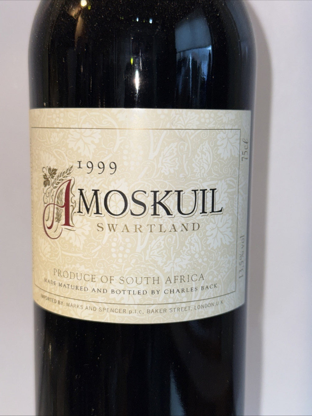 750 ml) bottle of M&S Amoskui Swartland 1999