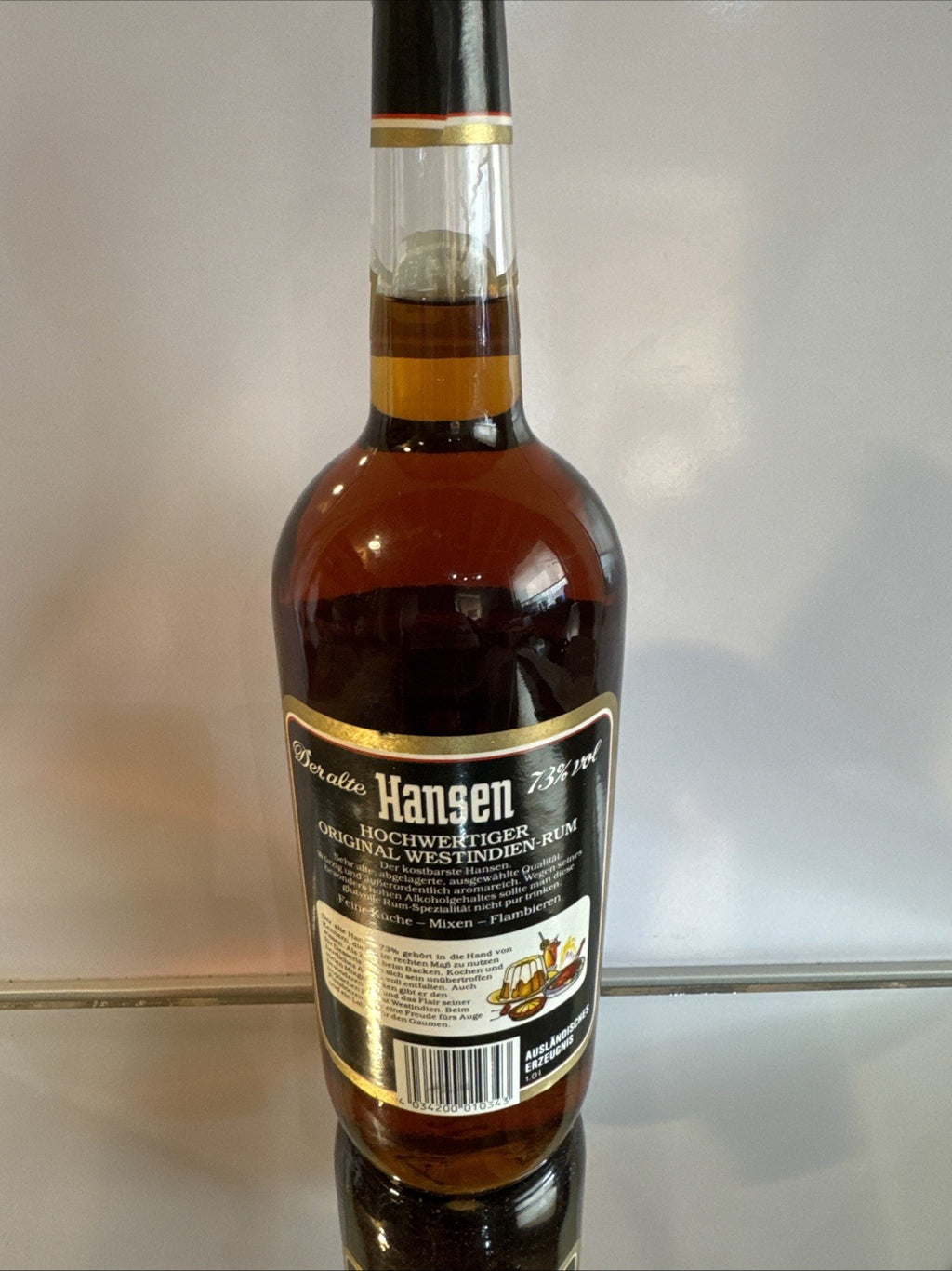 Hansen Rum, 73% Vol - 1l Bottle
