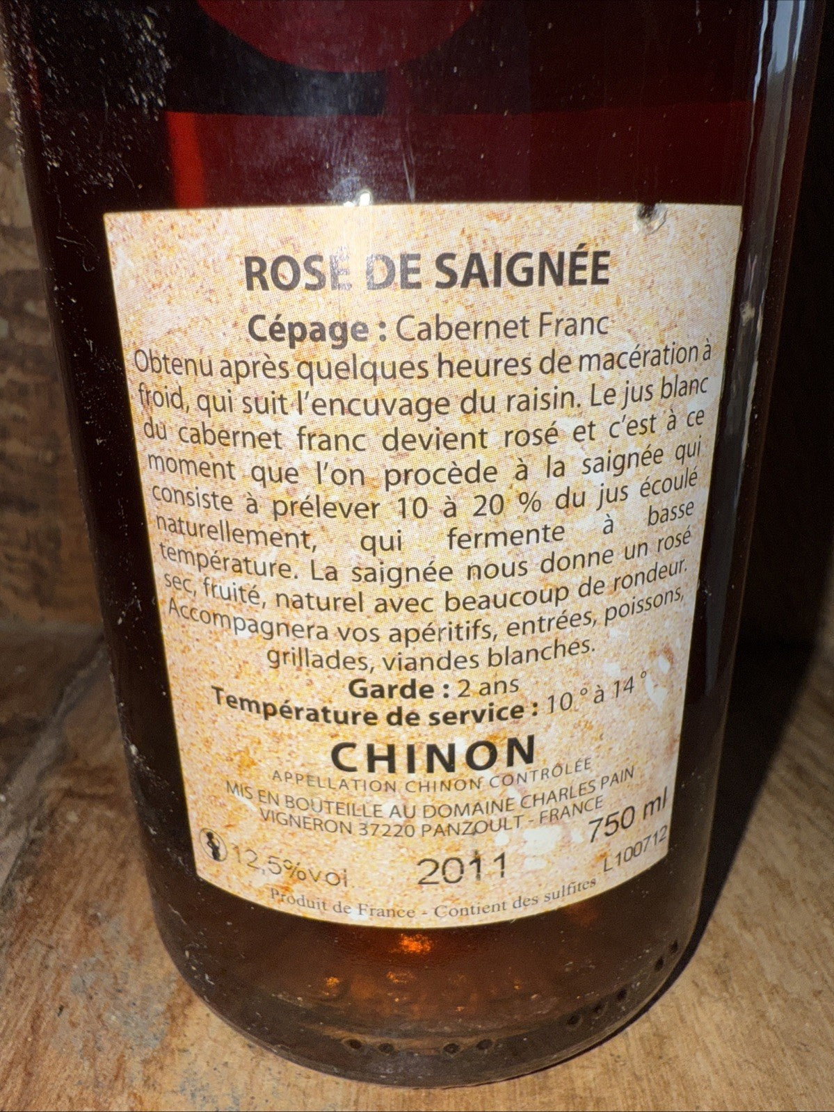 Domaine Charles Pain  rose de Saignee 2011