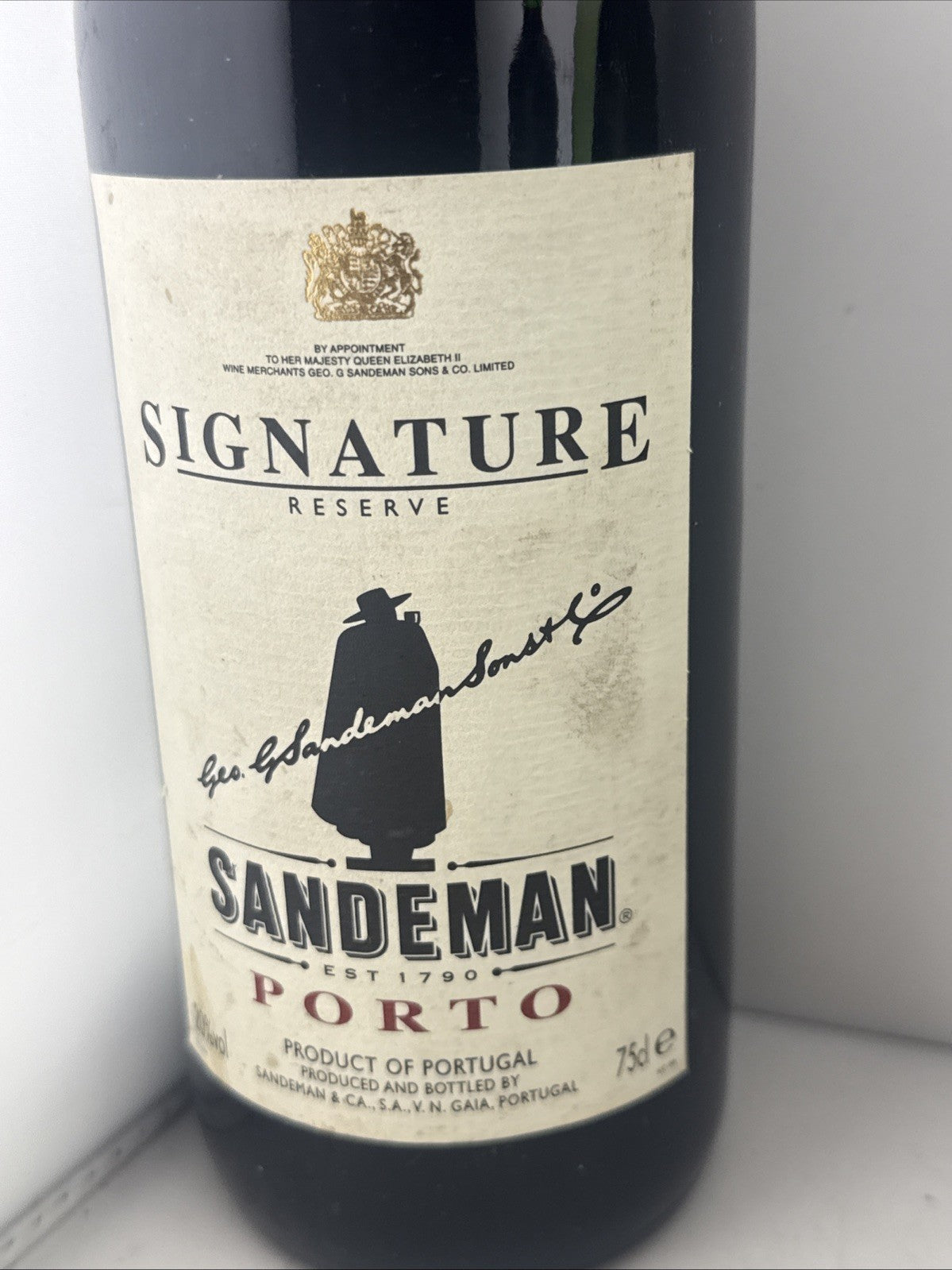 Sandeman Signature Reserve Porto Old Bottling 75cl Vintage Packaging 1990s
