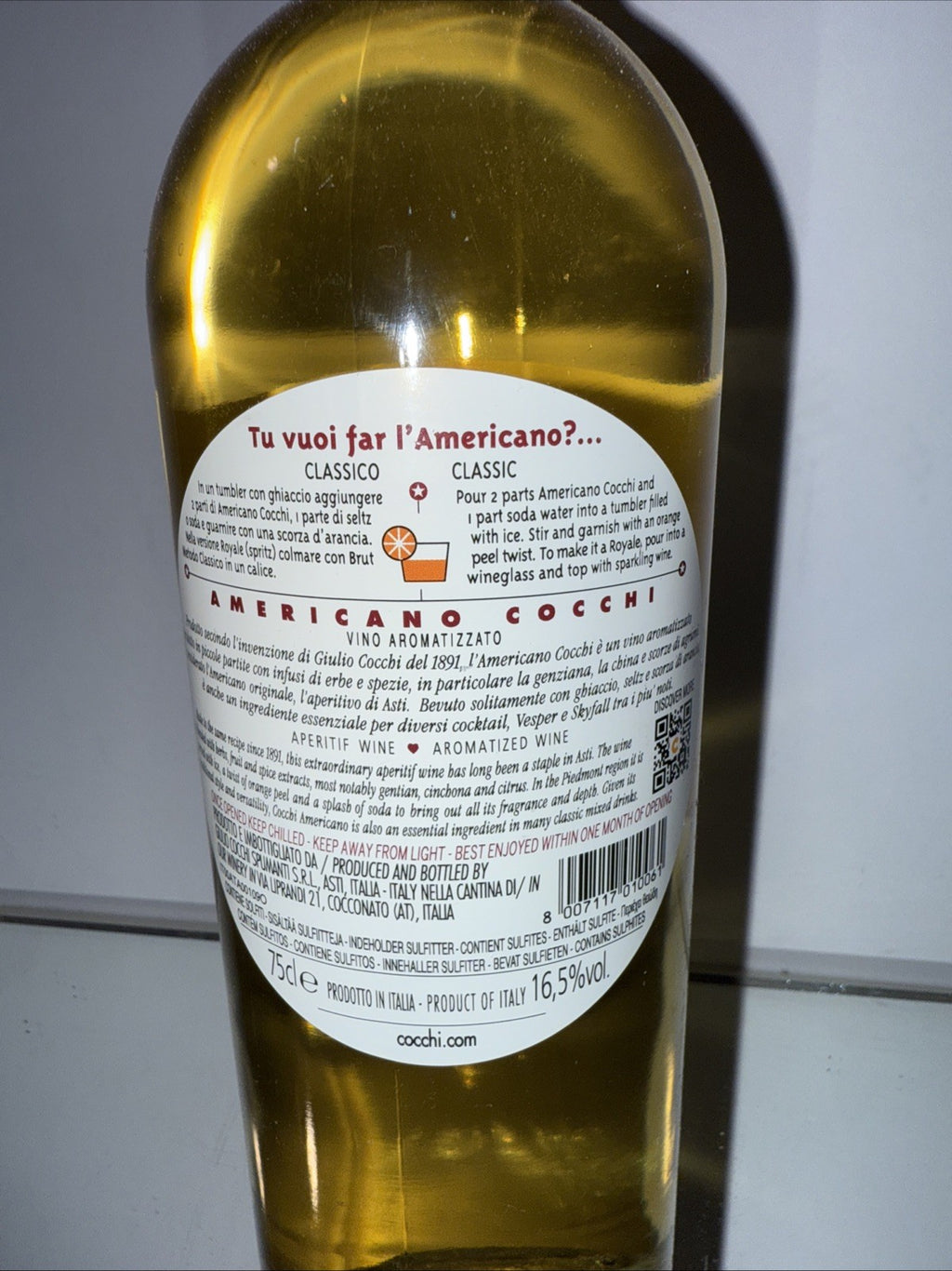 Cocchi Americano Bianco Aperitif Wine