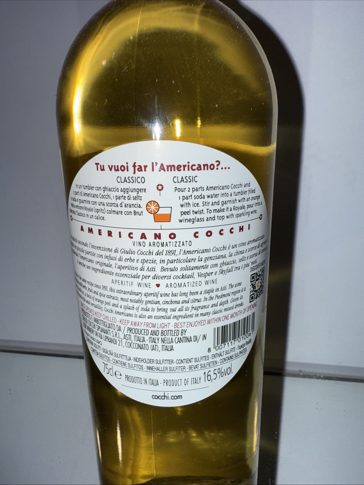 Cocchi Americano Bianco Aperitif Wine