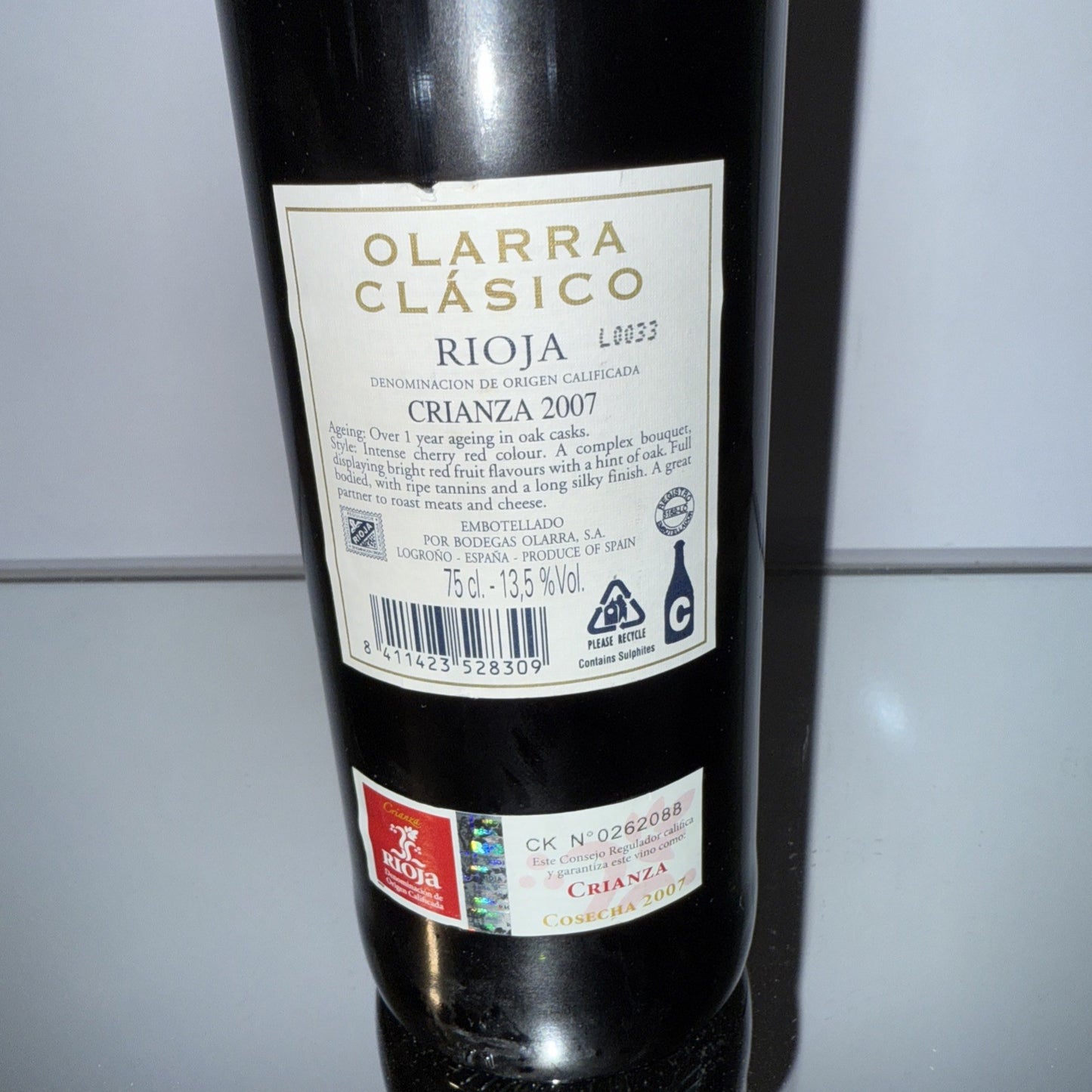 2007 Grupo Olarra Bodegas Ondarre Reserva