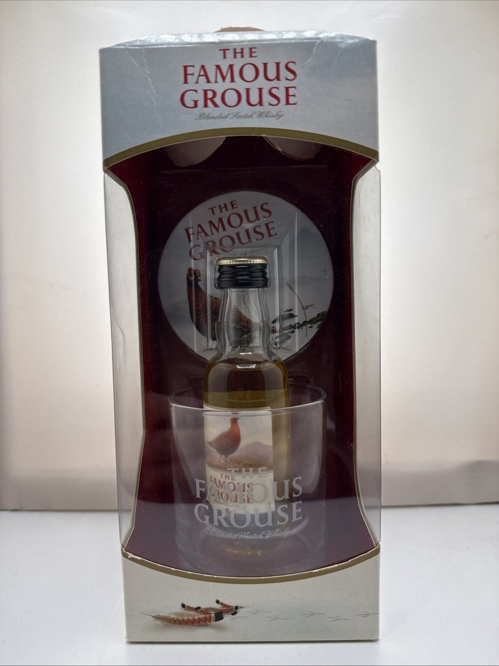 Famous Grouse 5cl Whisky Gift Set with Branded Glass & Coaster 40%