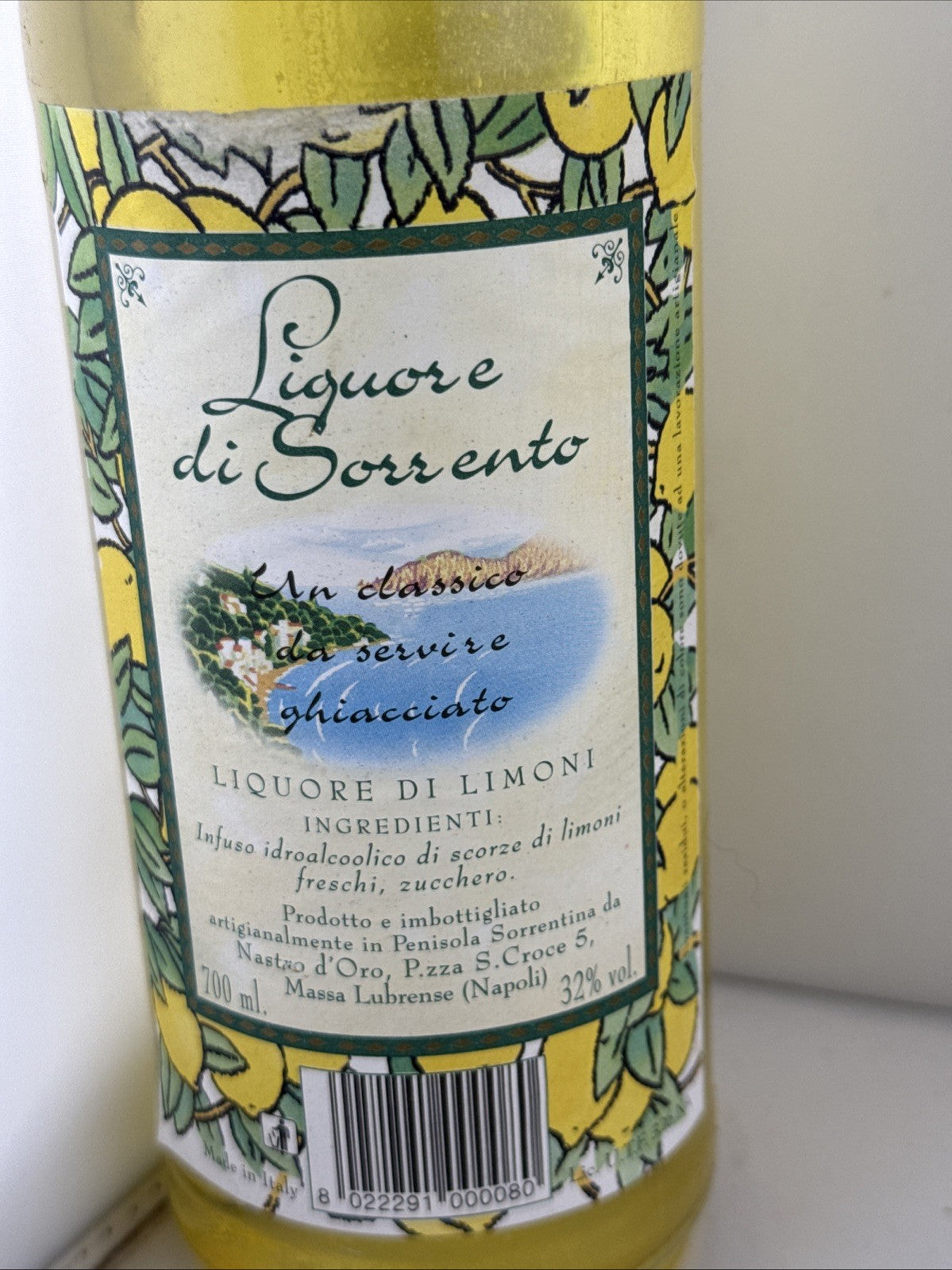 Liquore di Sorrento Limoncello 700ml 32% Italian Lemon Liqueur