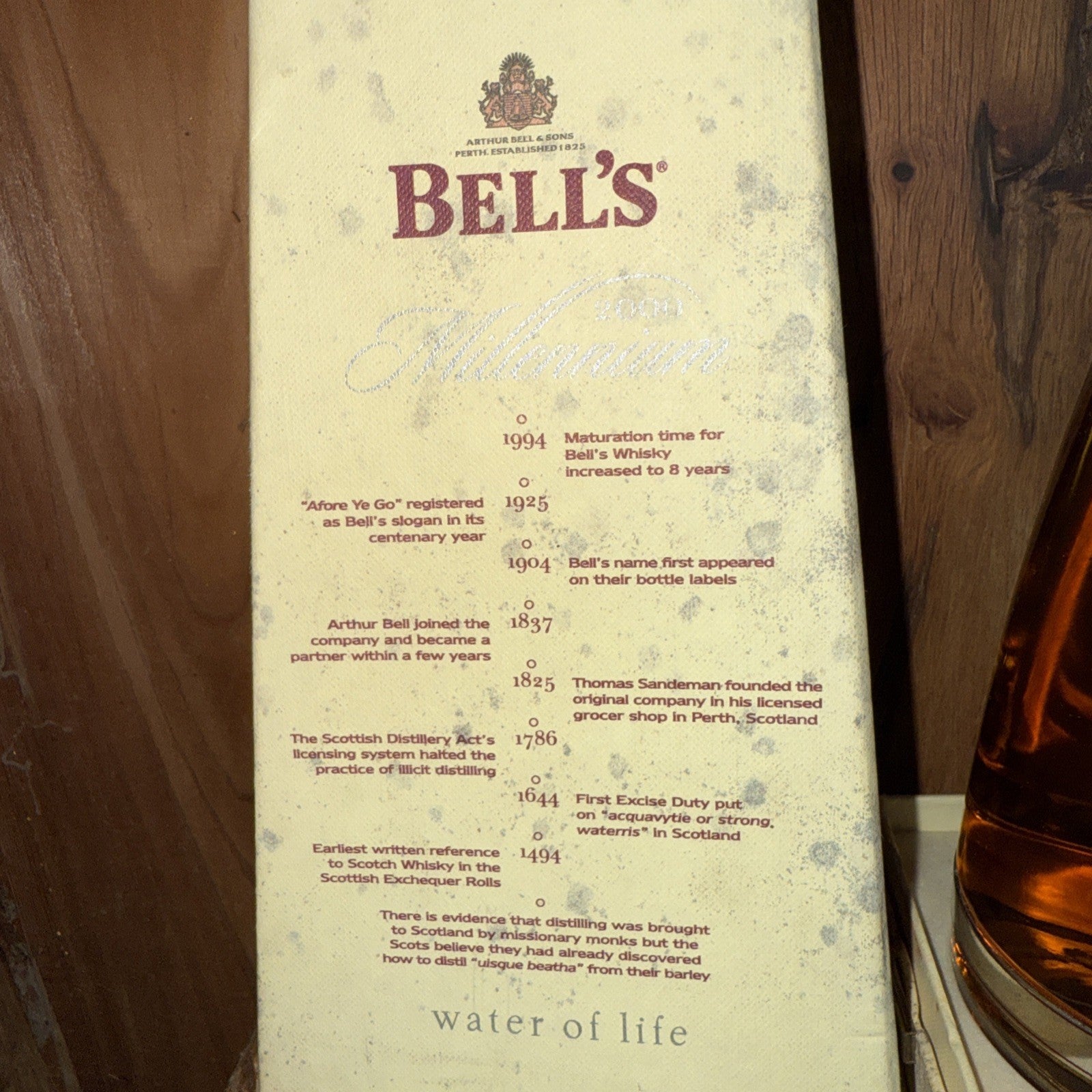 Bells millennium 2000 8 Year Old Whisky