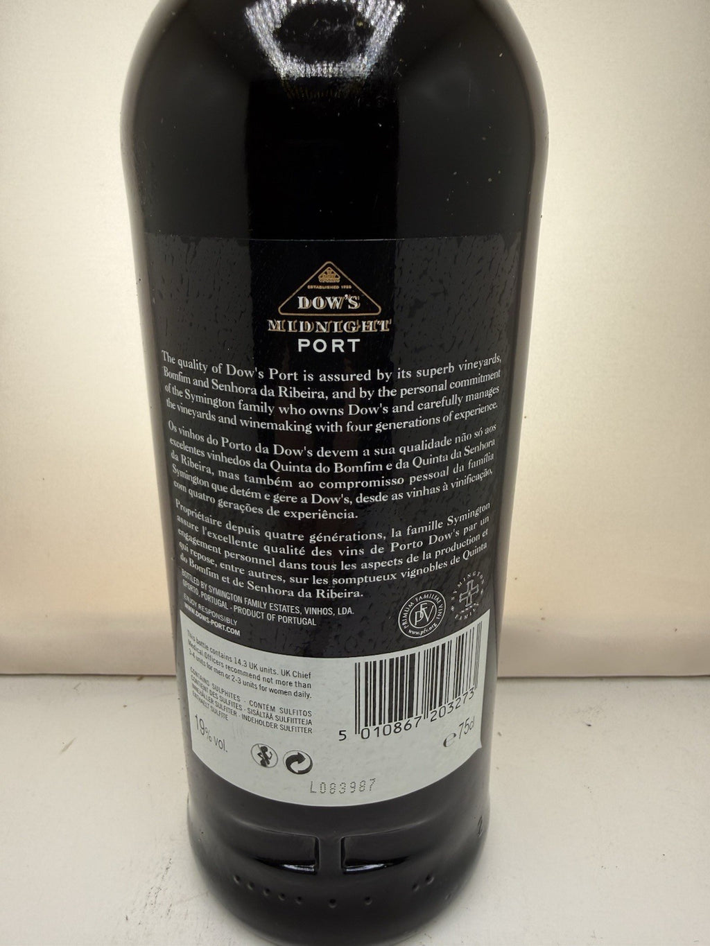 Dow’s Midnight Port, c.2007‑2010 bottling