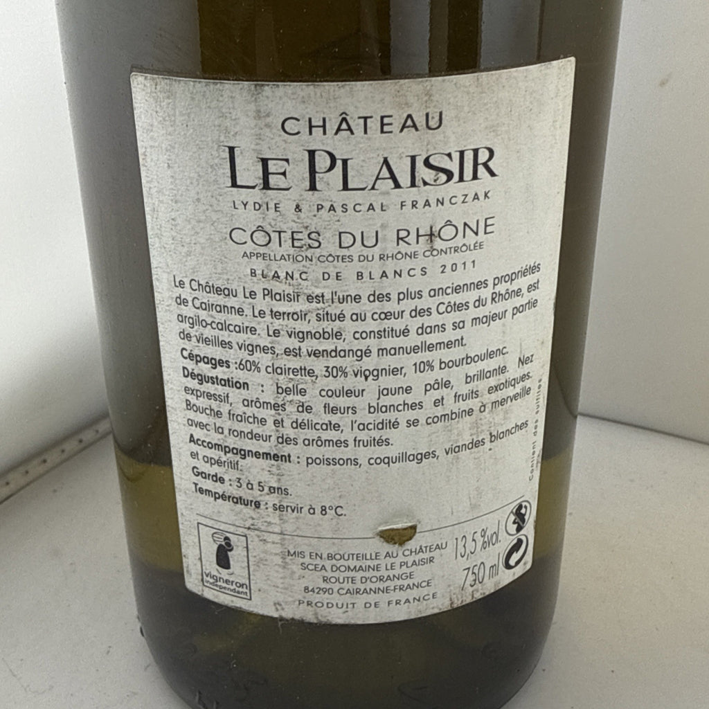 Château Le Plaisir Côtes du Rhône Blanc de Blancs 2011 750ml