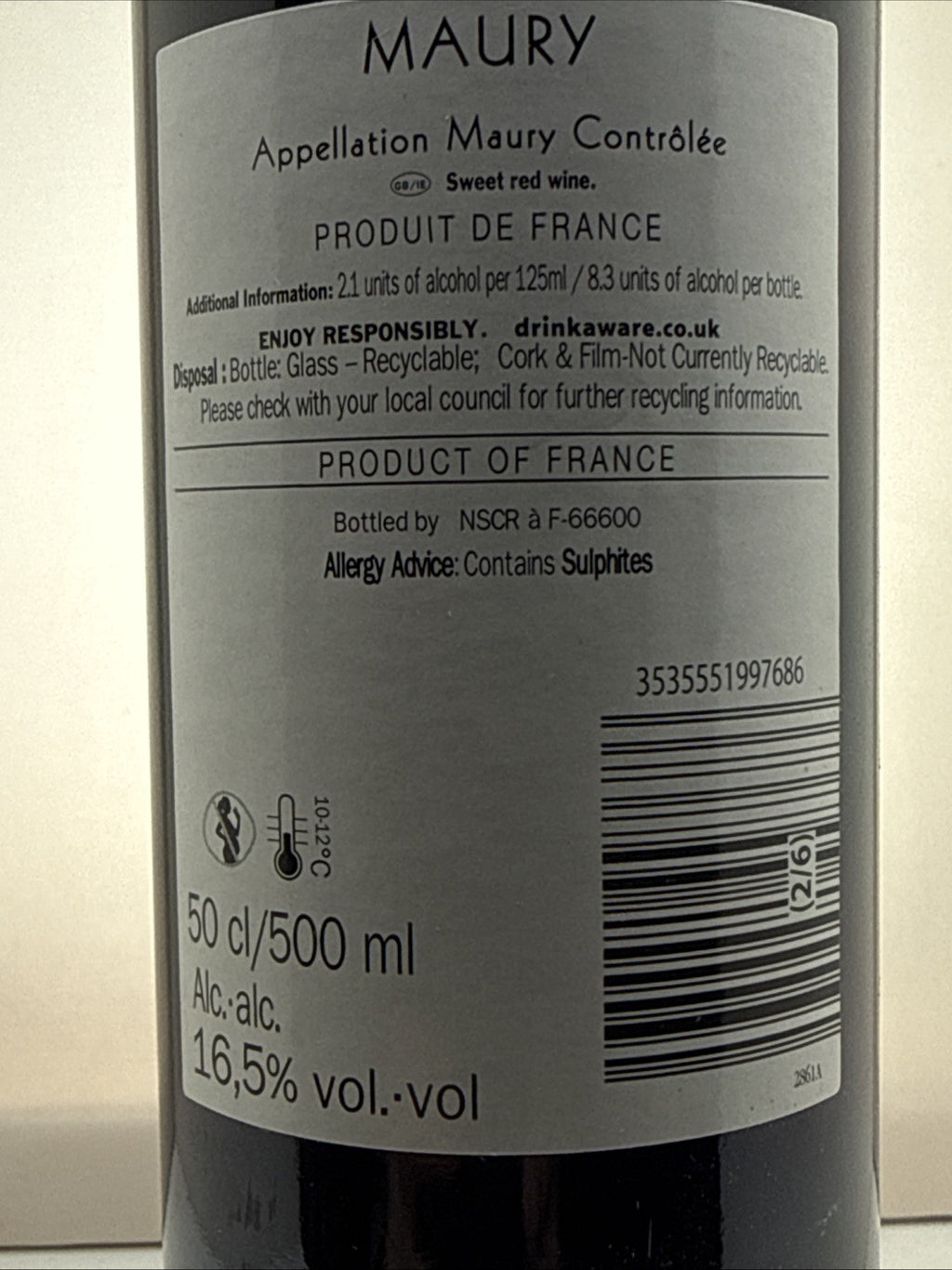 Maury Vin Doux Naturel 2009 17yo Fortified Sweet Red France 50cl