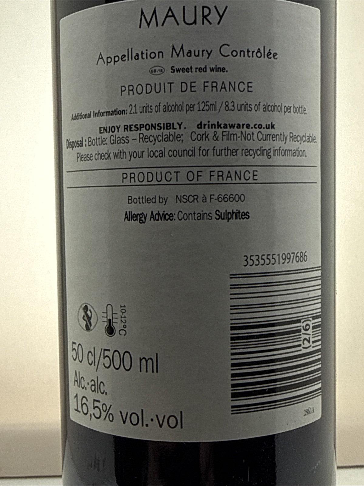 Maury Vin Doux Naturel 2009 17yo Fortified Sweet Red France 50cl