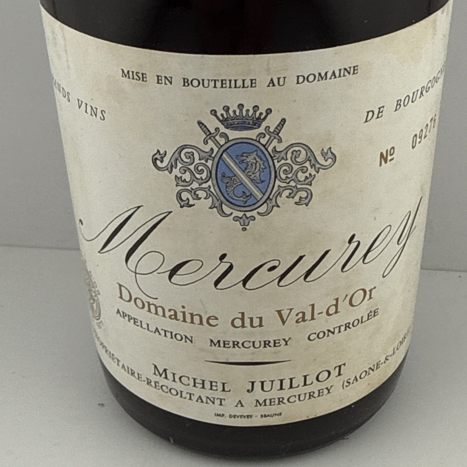 Mercurey Domaine du Val-d’Or 1973 – Michel Juillot – Burgundy Red Wine Well Kept