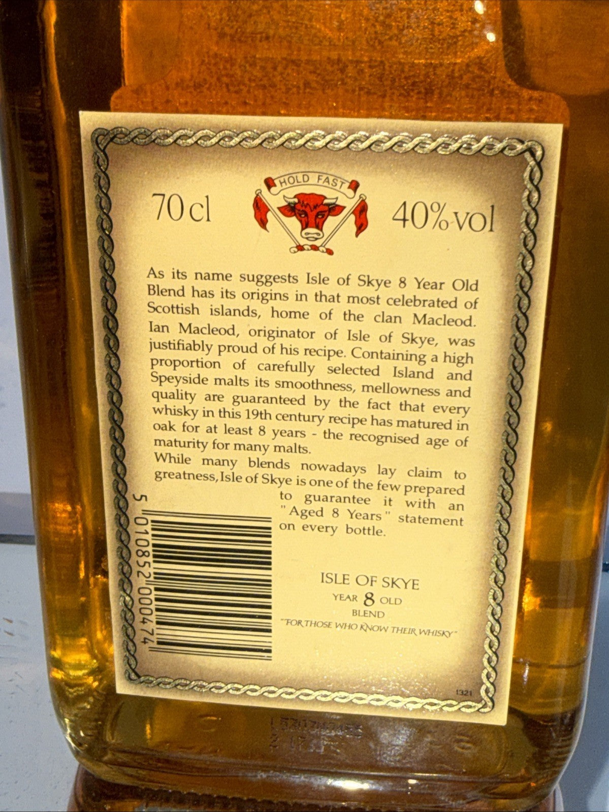 Macleod’s Isle of Skye – Aged 8 Years – Blended Scotch Whisky Dates To 1995/05