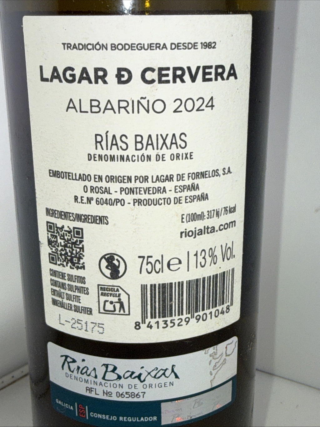 Lagar de Cervera Albarino 2024 Rias Baixas Spain White Wine 75cl