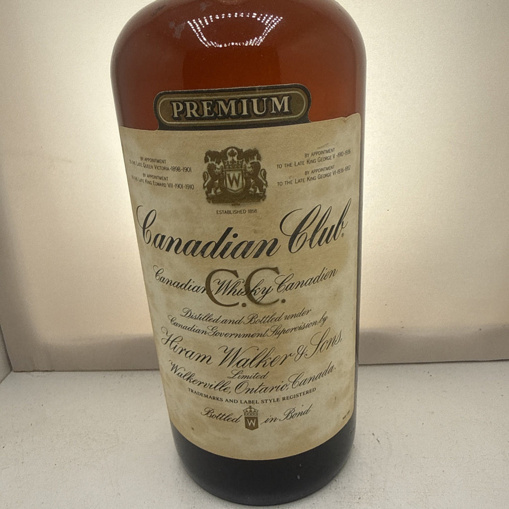 Canadian Club Premium · Hiram Walker · Vintage Canadian Whisky · 1L · Late 1970s