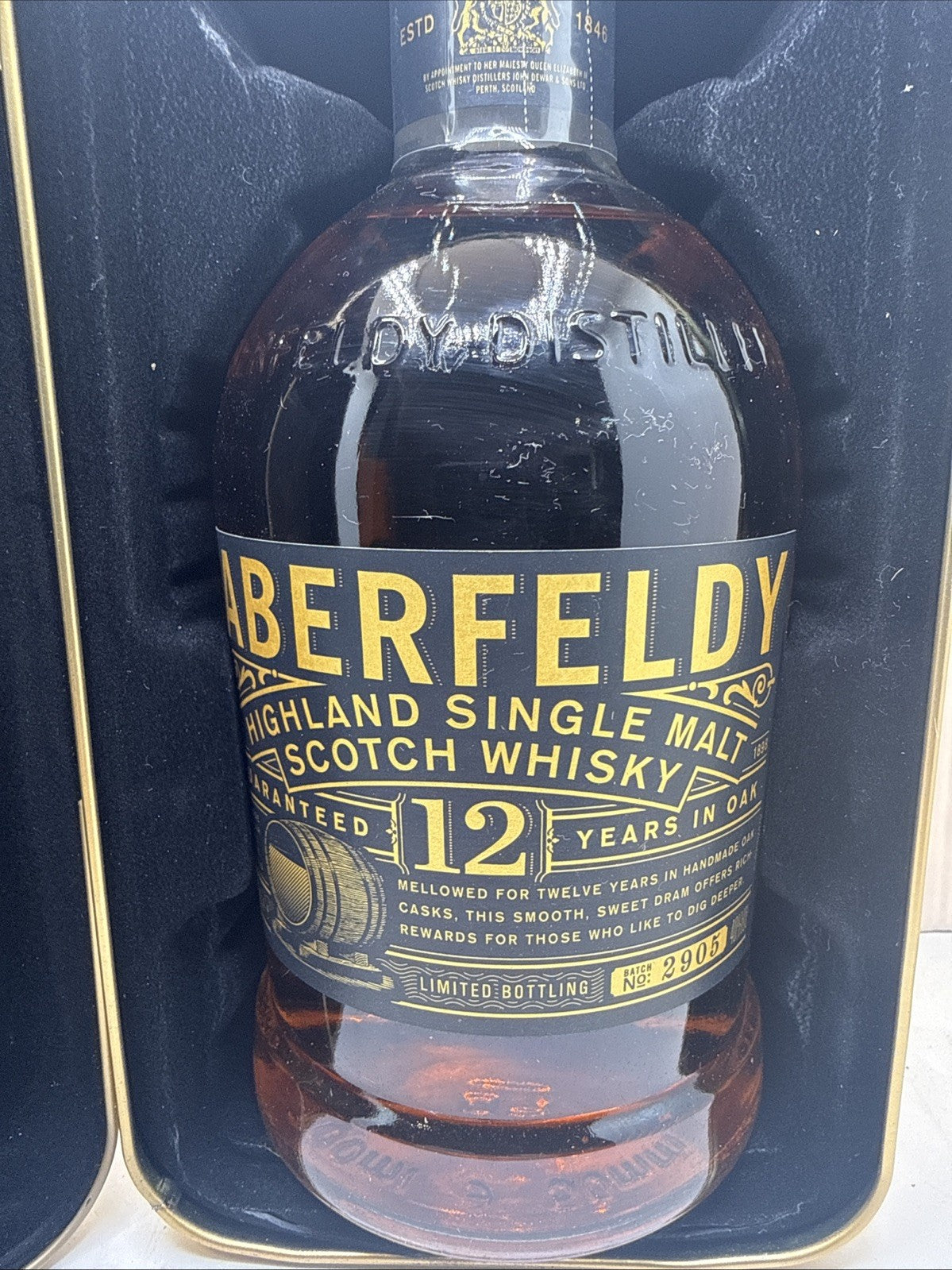 Aberfeldy 12 Year Old Golden Dram Gold Tin Batch 2905 70cl 40%