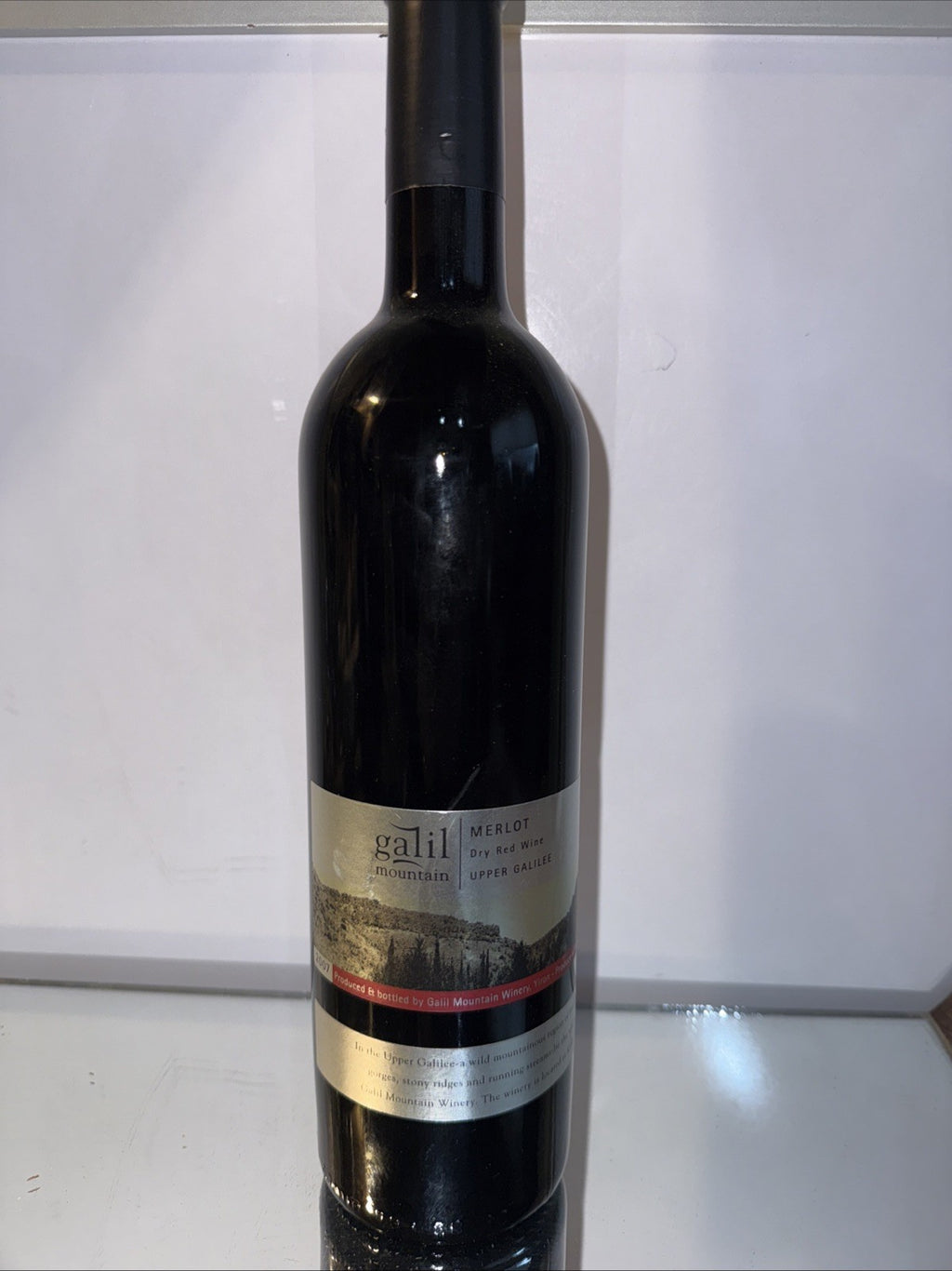 (750 ml) bottle of Galil Mountain Winery Merlot Upper Galilee 2007