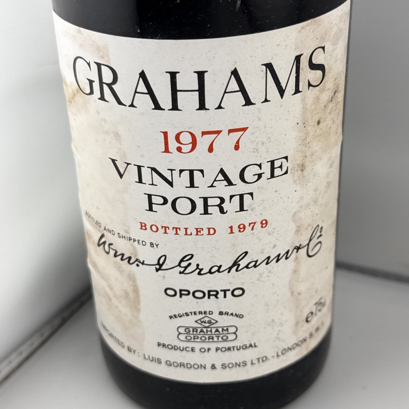 Graham’s 1977 Vintage Port 75cl Bottled 1979 Original Wooden Case