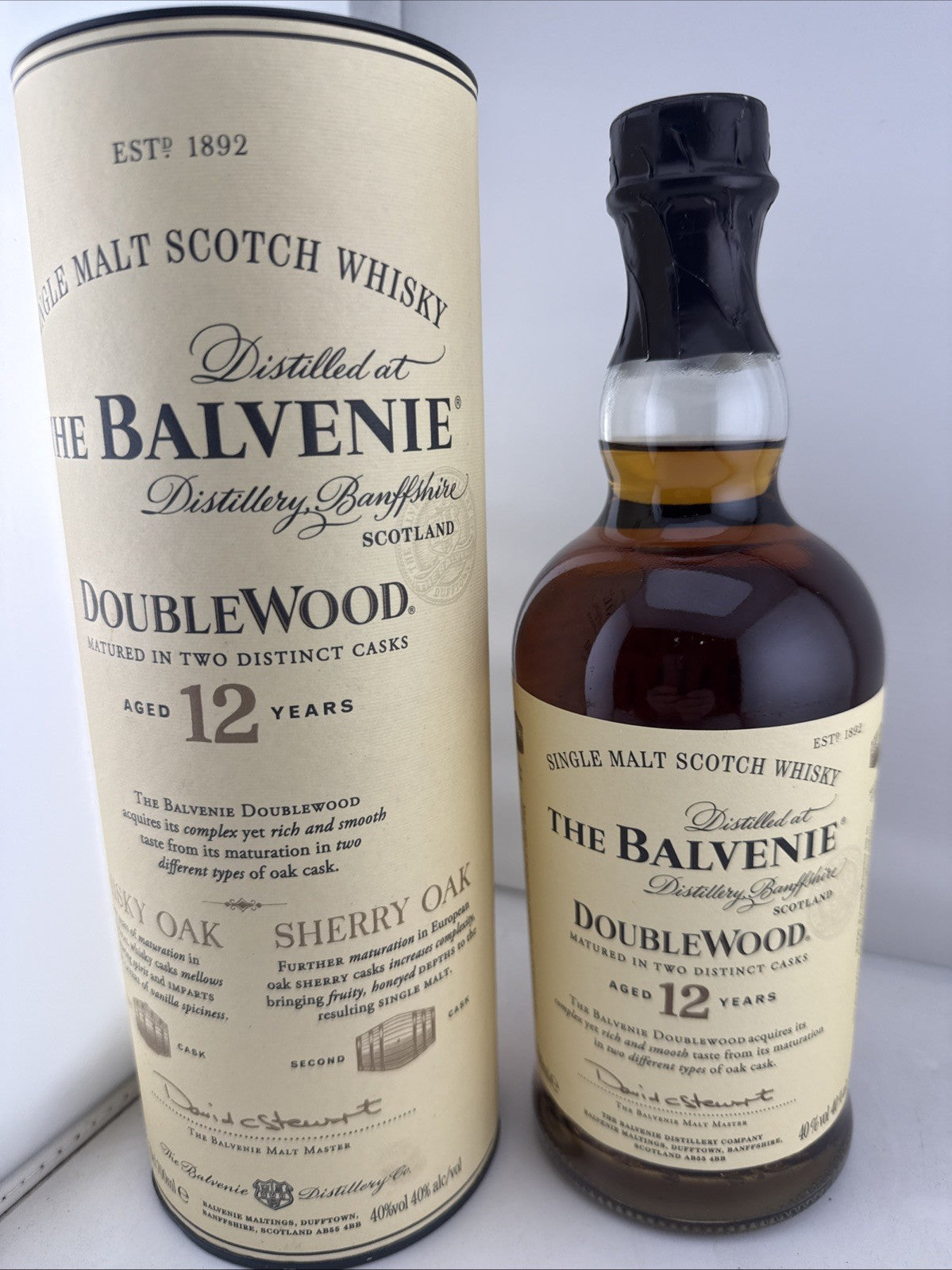 The Balvenie DoubleWood 12 Year Old Single Malt Scotch Whisky 70cl Boxed